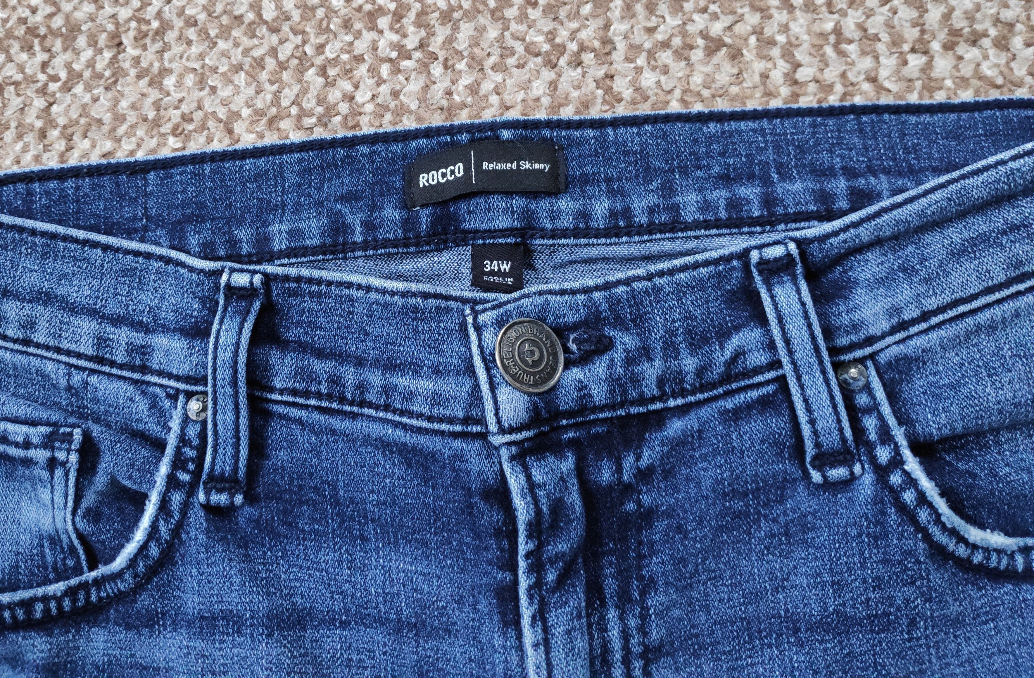 True Religion True Religion Rocco No Flap Relaxed Skinny Denim Jeans Size US 34 / EU 50 - 9 Thumbnail