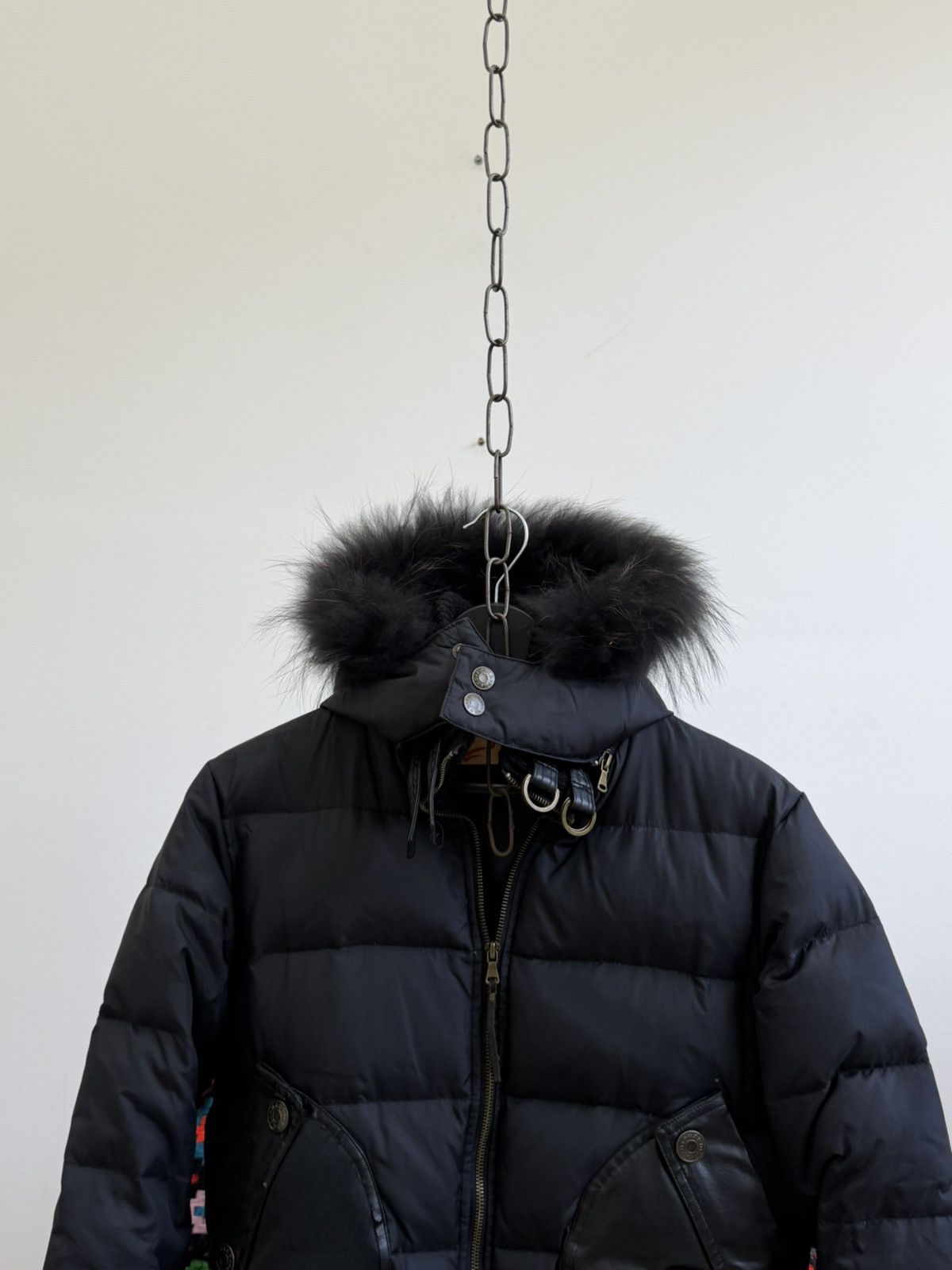 Le Grande Bleu (L.G.B.) Avant Garde Hysteric Glamour Style Fur Hood Bomber Jacket Size US S / EU 44-46 / 1 - 6 Thumbnail