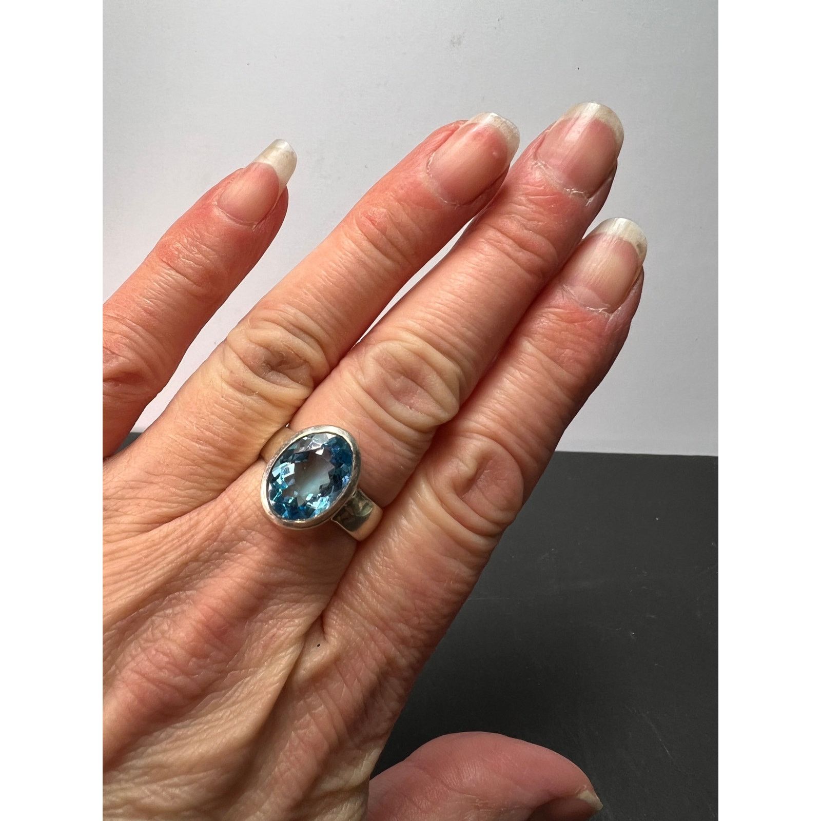 Other NEW Swiss blue topaz 925 ring size 8.5 / 6.64 grams Size ONE SIZE - 2 Thumbnail