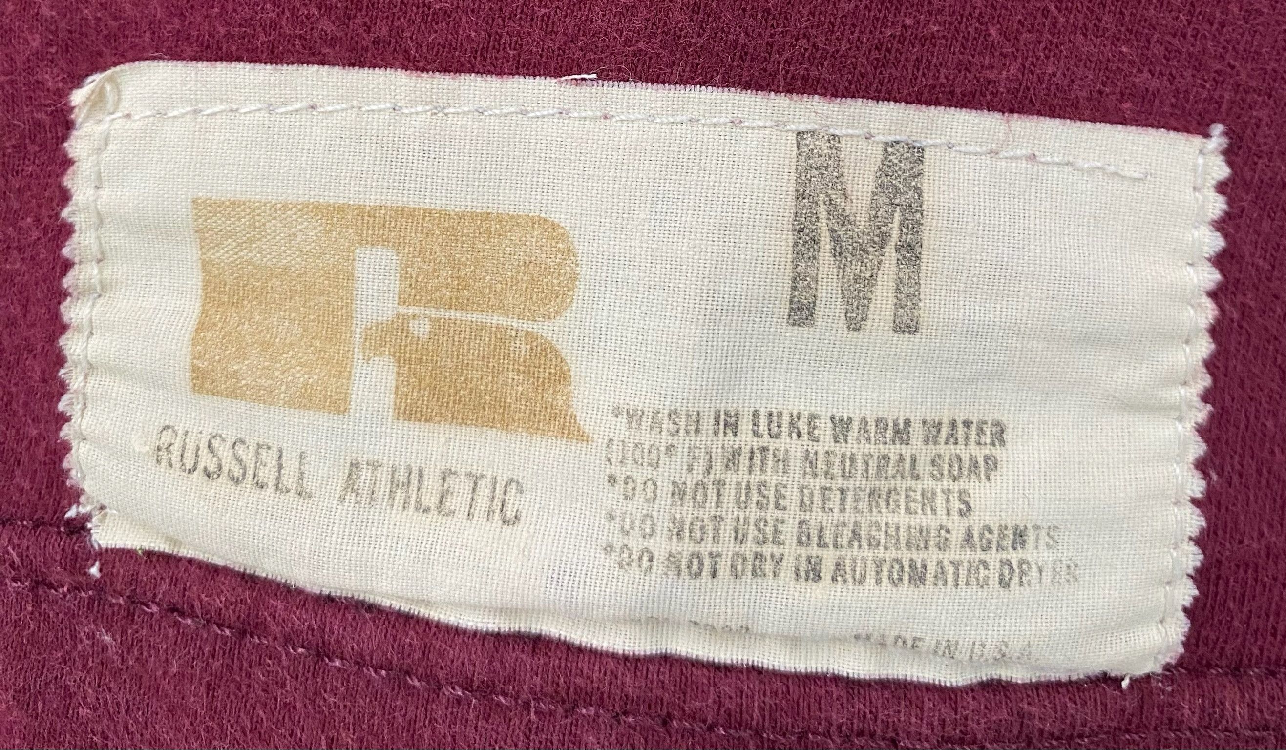Russell Athletic 70’s Russell Athletic Gold Tag Maroon Football T-Shirt Small Size US S / EU 44-46 / 1 - 5 Thumbnail