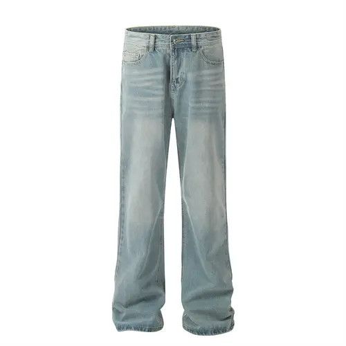 Japanese Brand × Jean Heavy washed punk men's distressed loose wide-leg jeans Size US 32 / EU 48 - 1 Thumbnail