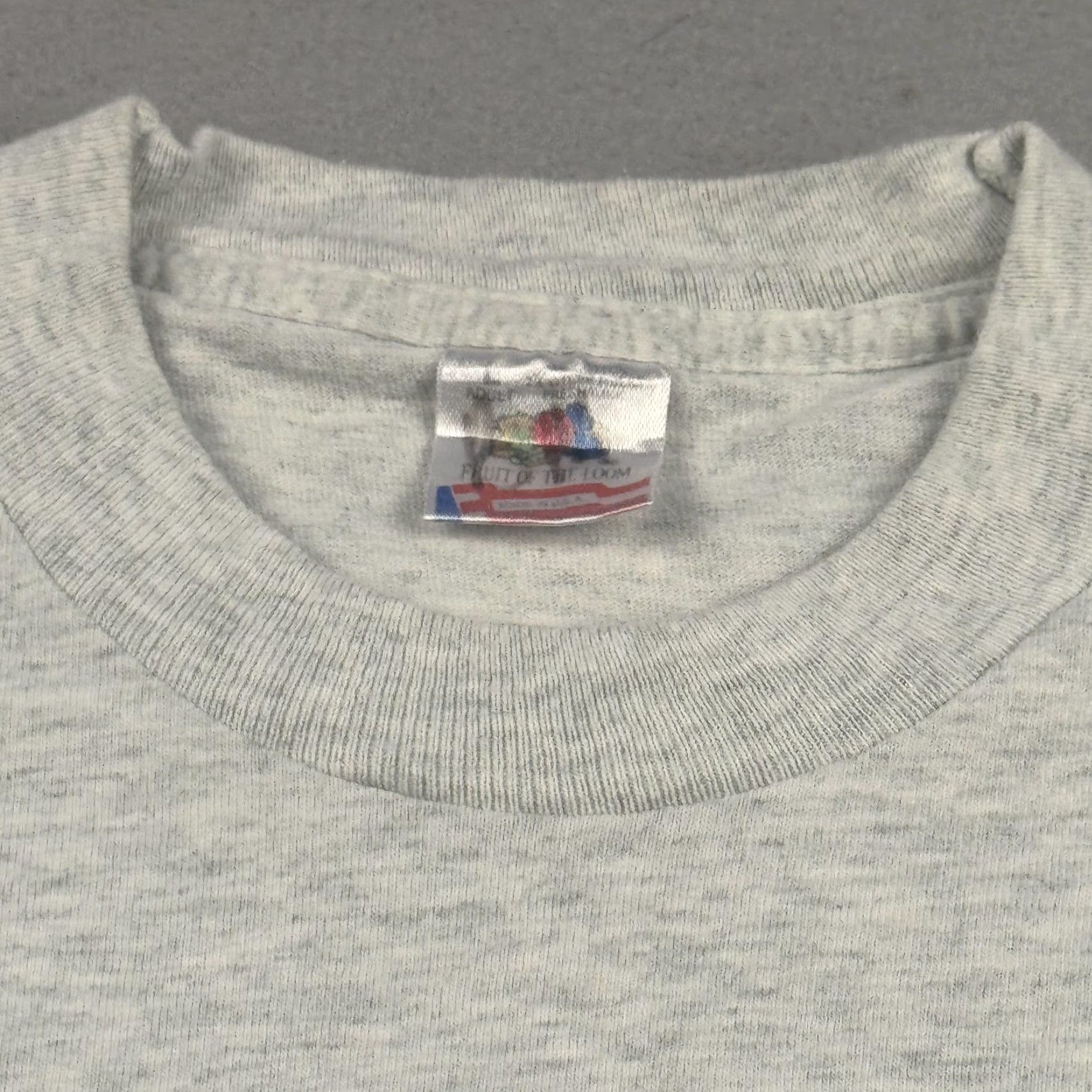 Fruit Of The Loom VINTAGE Meridian All-Star Baseball Shirt Mens Large Heather Gray Made in USA 90s Size US XL / EU 56 / 4 - 6 Thumbnail