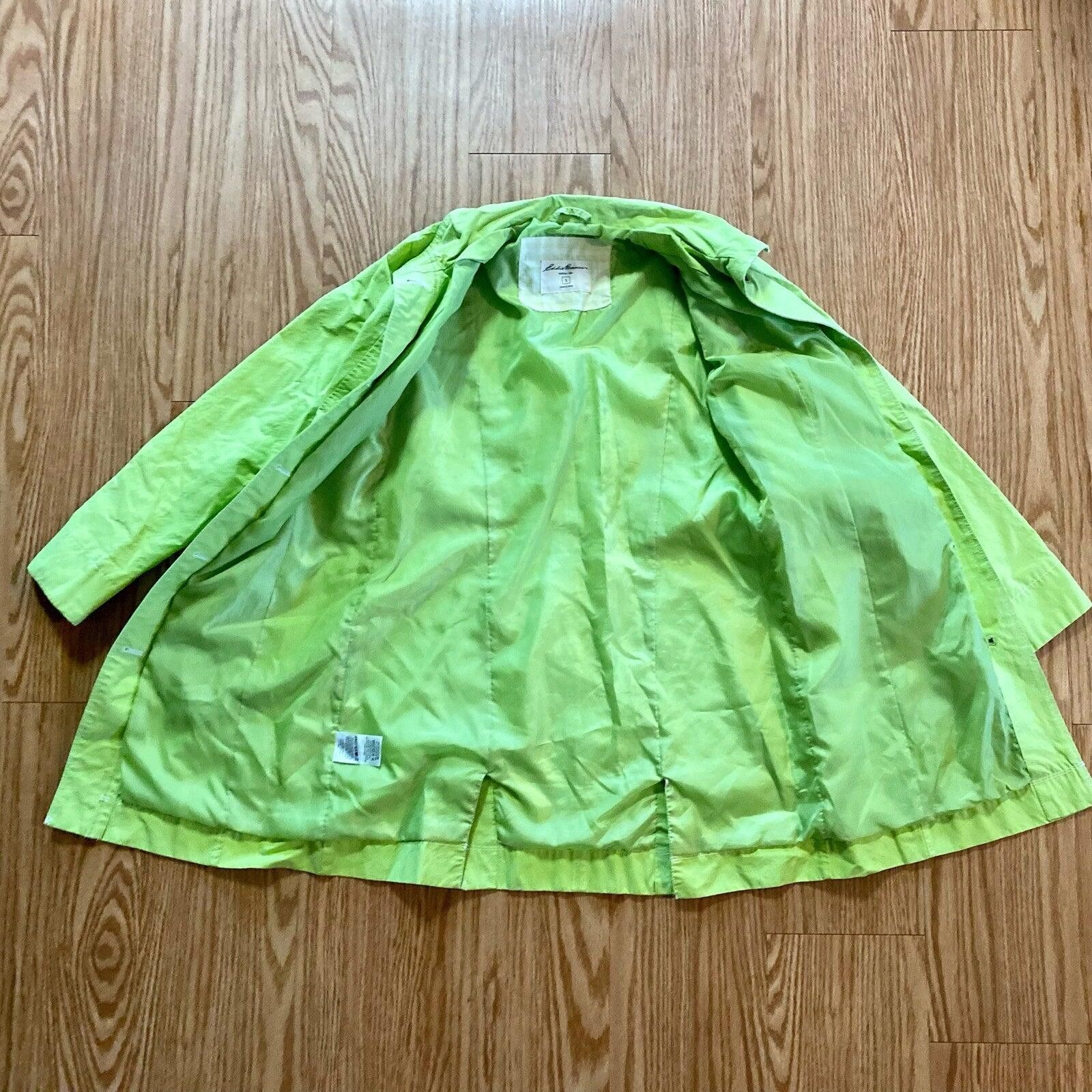 Eddie Bauer Eddie Bauer Lime Green Y2k Trench Coat Jacket Womens Small Size S / US 4 / IT 40 - 8 Thumbnail