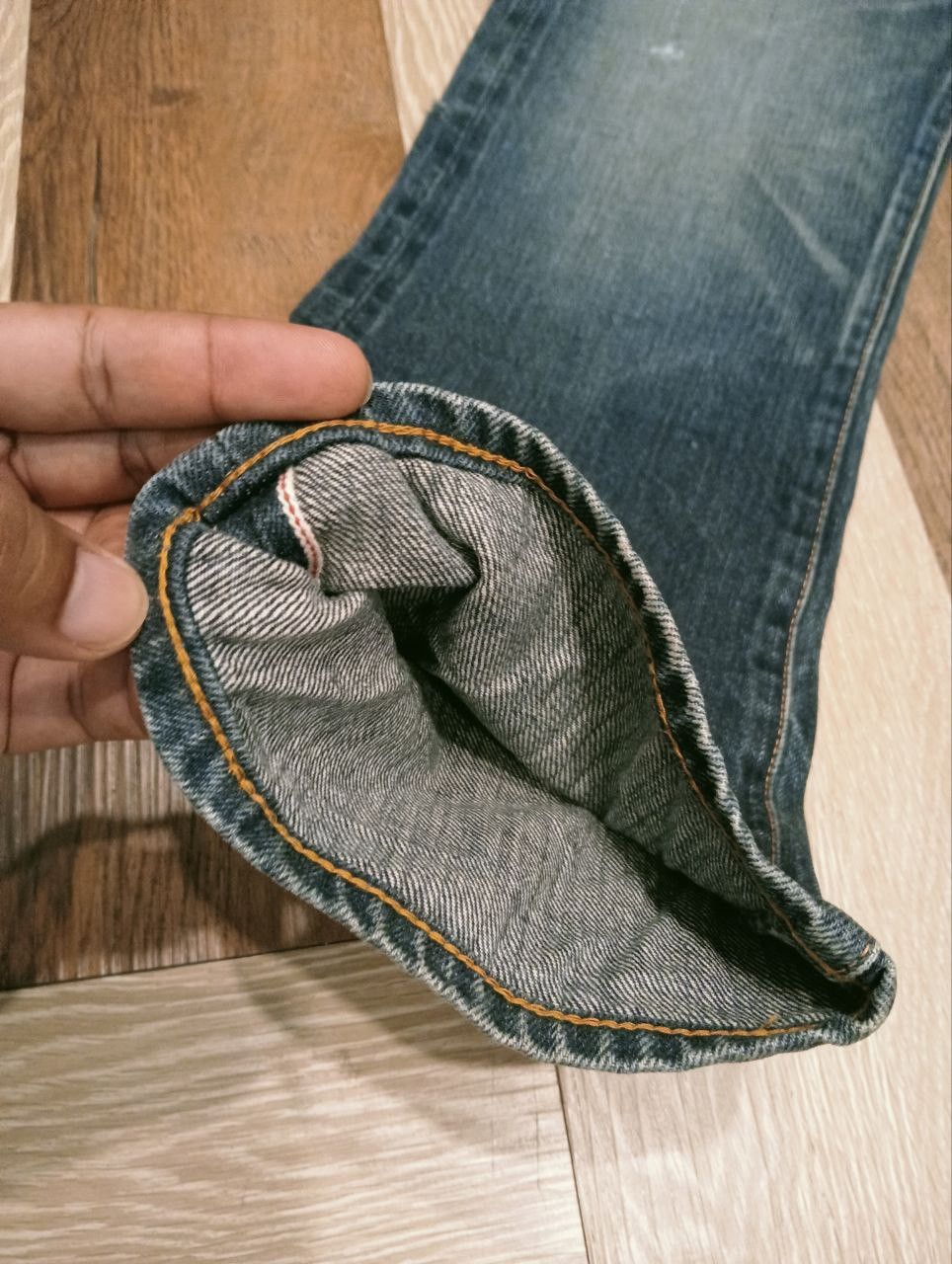 KURO JAPANESE KURO DIAMANTE SELVEDGE CROPPED JEANS Size US 33 - 4 Thumbnail