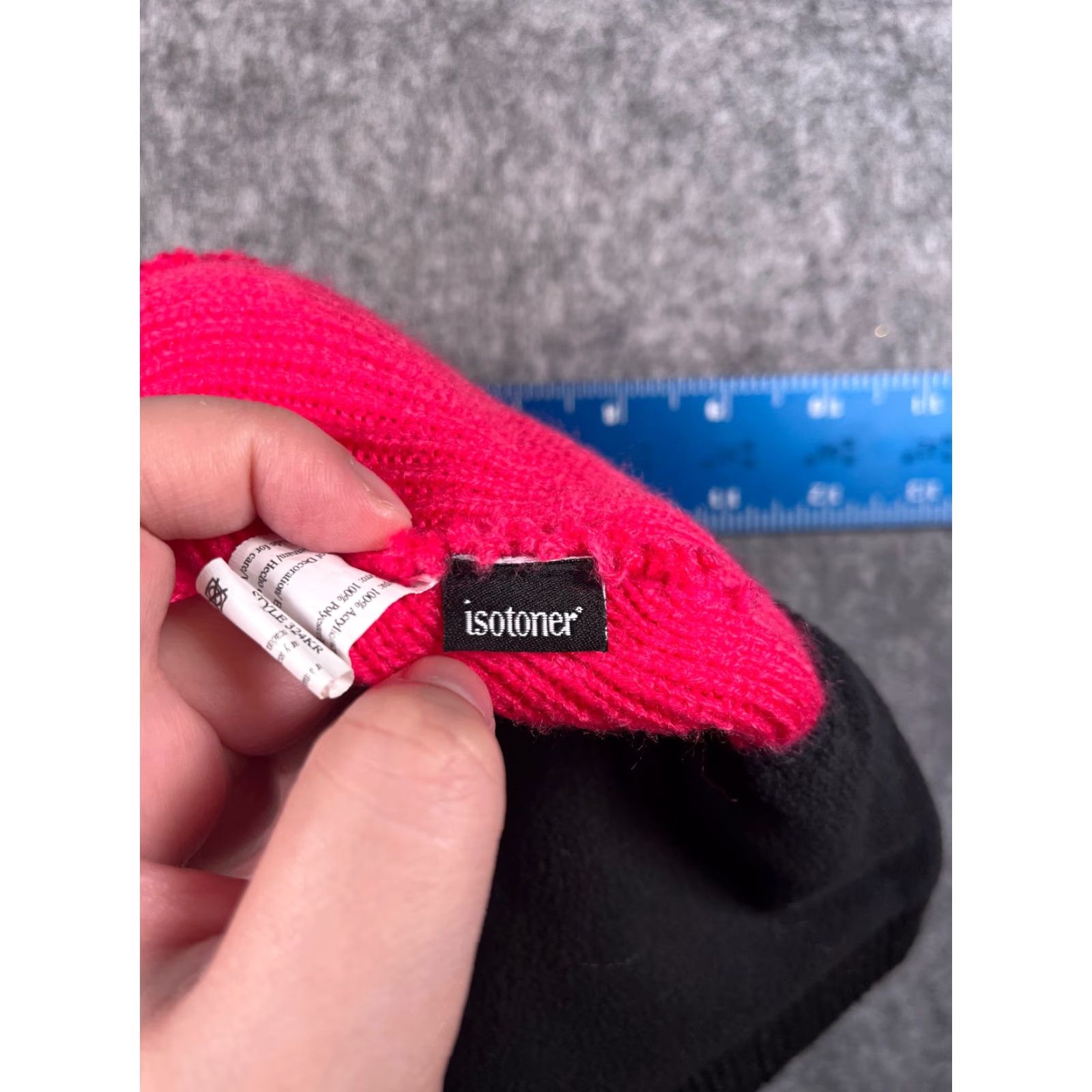 Pinko isotoner Beanie Toque Womens One Size Pink Knit Acrylic Polyester Lined Hat/Cap Winter Ski Womens OS Pink Beanie Size ONE SIZE - 7 Thumbnail