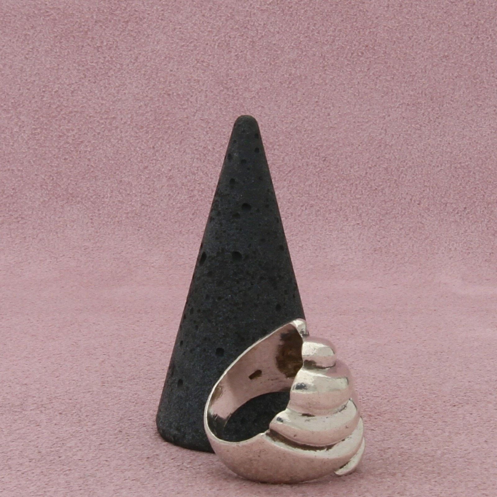 Sterling Silver sterling silver vintage scalloped cigar band ring size 6.75 Size ONE SIZE - 5 Thumbnail
