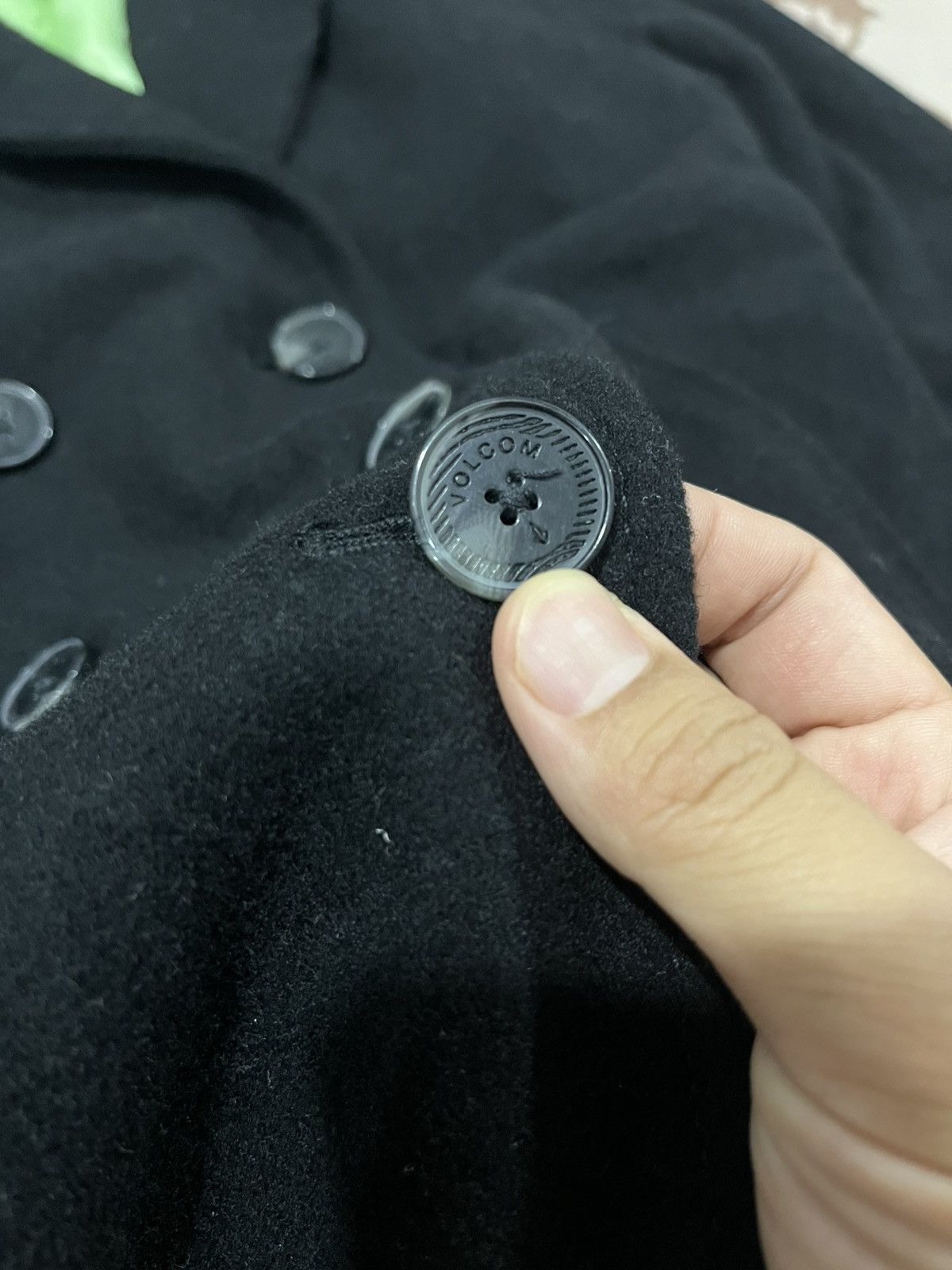 Volcom Volcom Wool Pea Coat Cropped Jacket Black Womens S Size S / US 4 / IT 40 - 6 Thumbnail