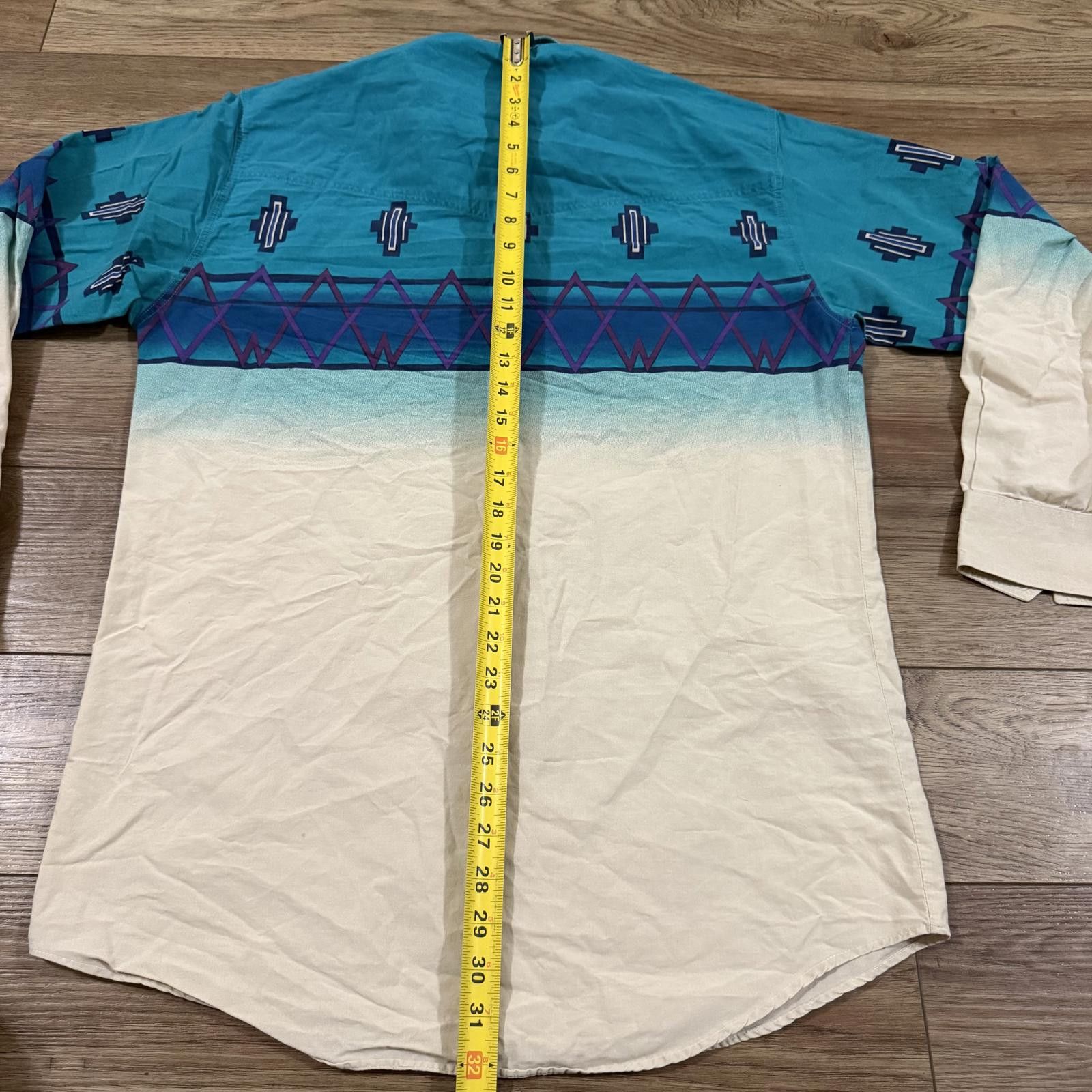 Other Vintage 90s Express Rider Western Aztec Southwestern Shirt Size US L / EU 52-54 / 3 - 8 Thumbnail