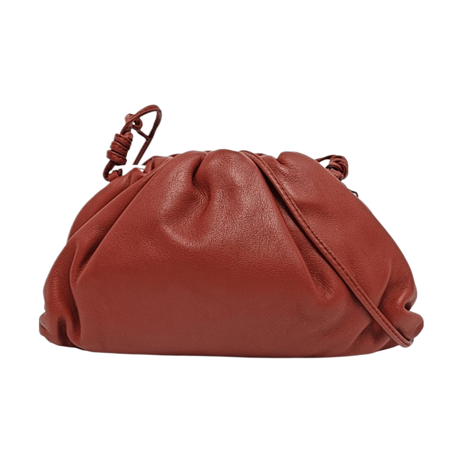 Bottega Veneta The Pouch Red Leather Shoulder Bag, Women's