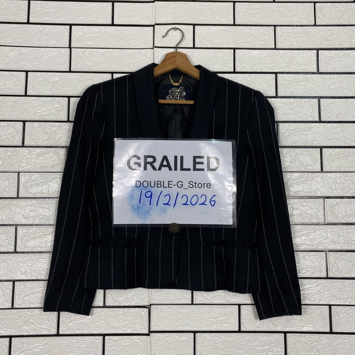 Japanese Brand 📌Cropped Striped Design Button Jacket Karl Kani Size US M / EU 48-50 / 2 - 1 Thumbnail