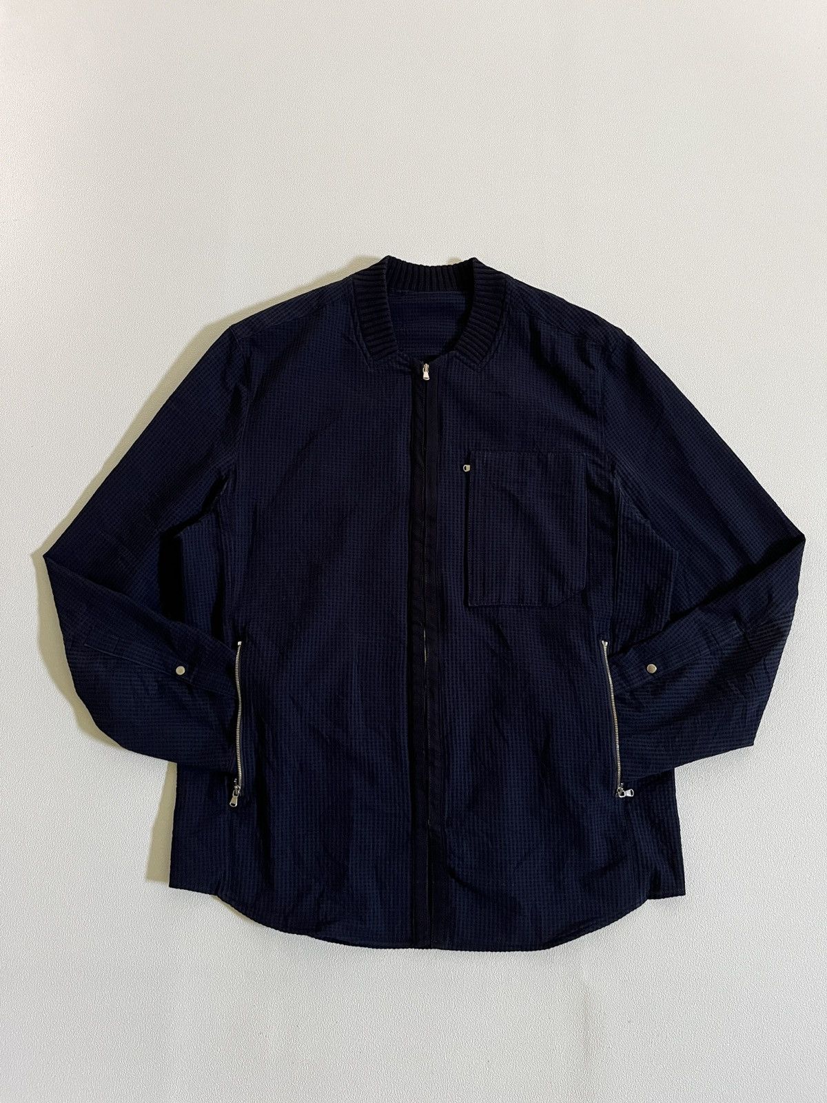 Solid Homme Solid Homme Bomber Biker Jacket Navy Size US L / EU 52-54 / 3 - 4 Thumbnail