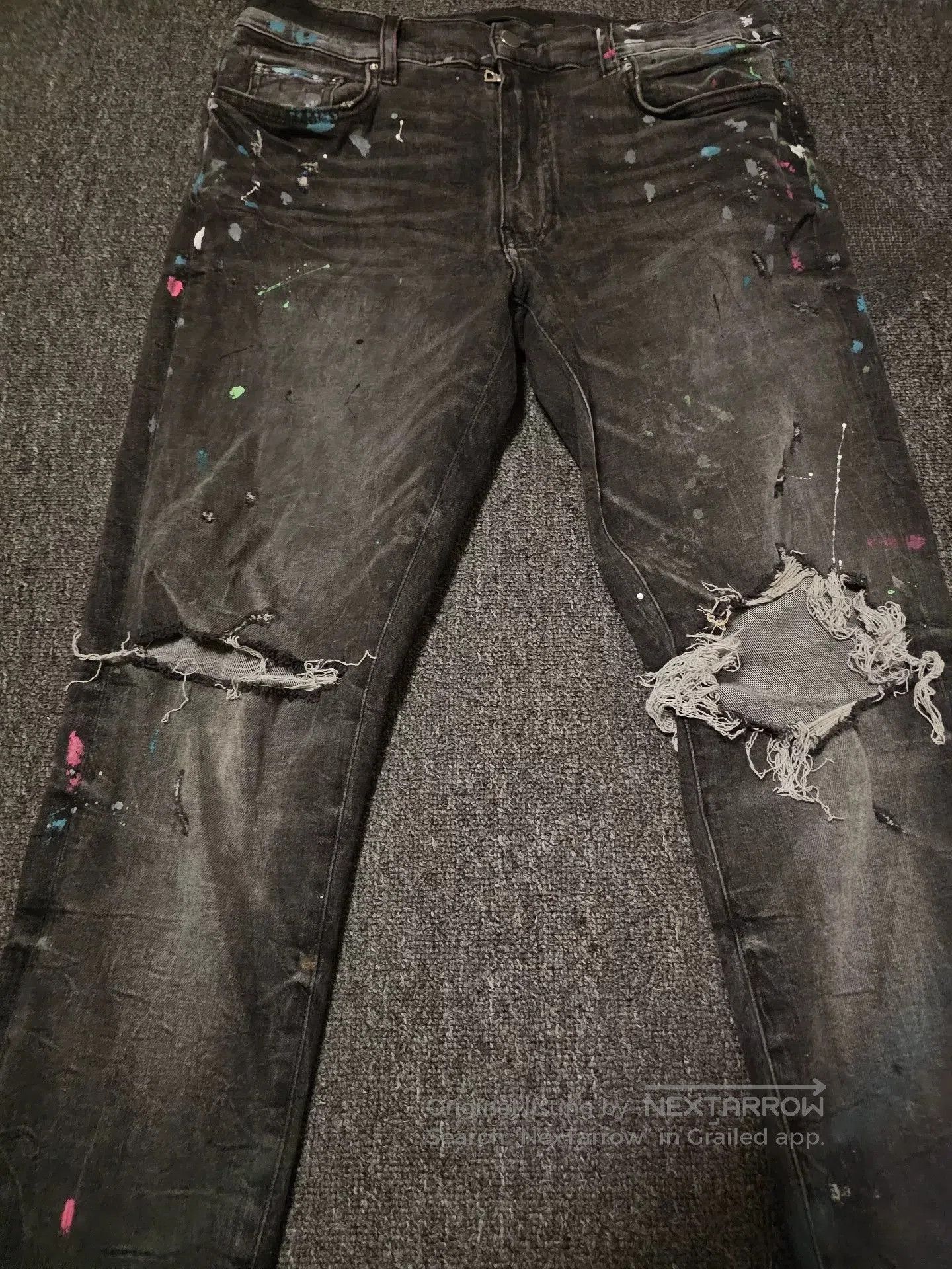Amiri amiri splash paint distressed denim jeans. Size US 34 / EU 50 - 1 Thumbnail