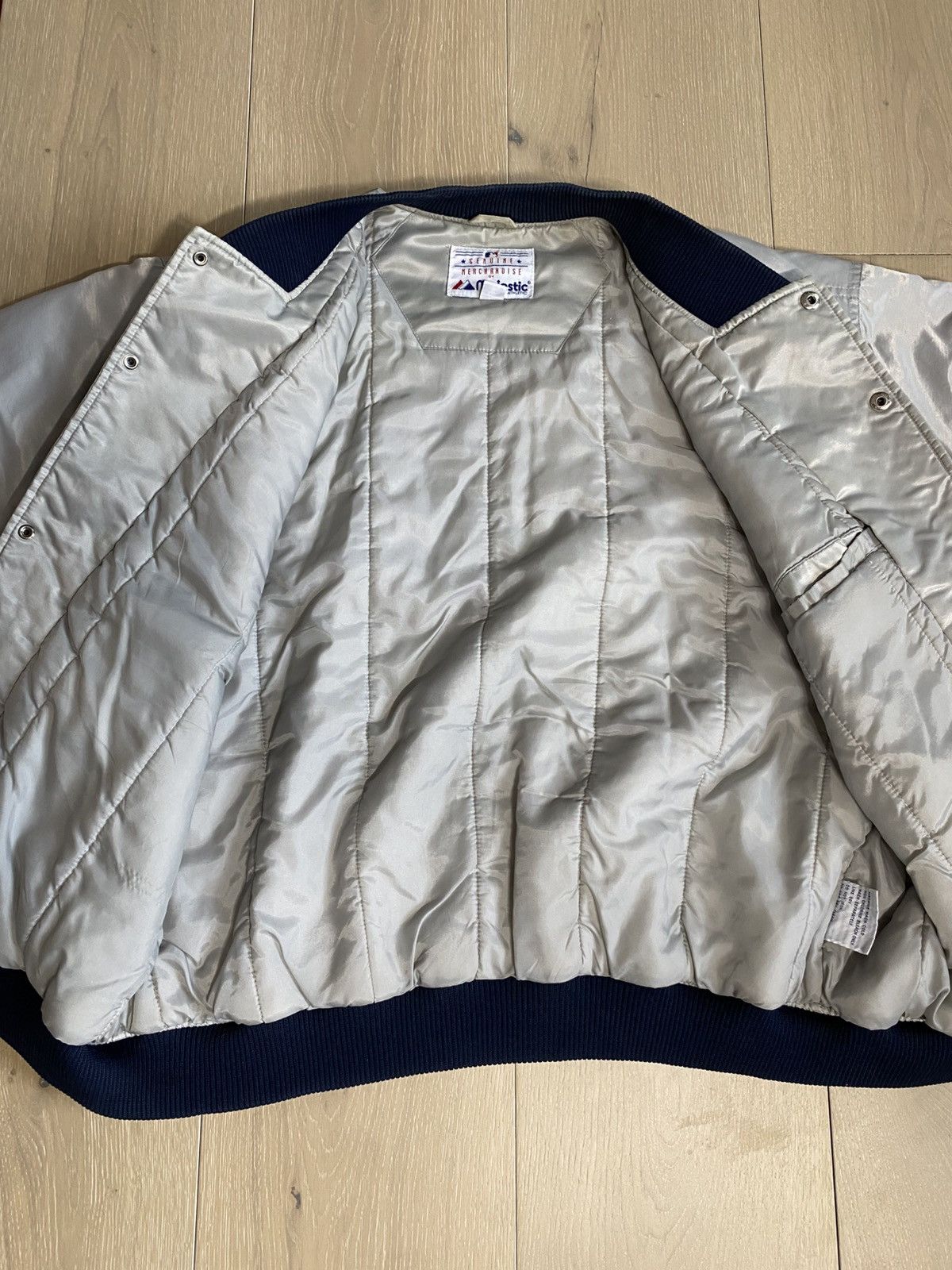 Starter Starter New York Yankees Satin Jacket Size US XL / EU 56 / 4 - 6 Thumbnail