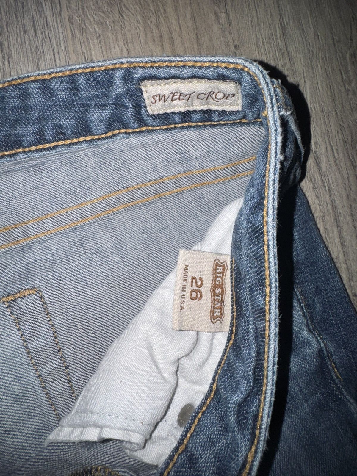 Big Star Vintage Early 2000s BIG STAR Sweet Crop Ultra Low-rise jeans Size 26" / US 2 / IT 38 - 4 Thumbnail