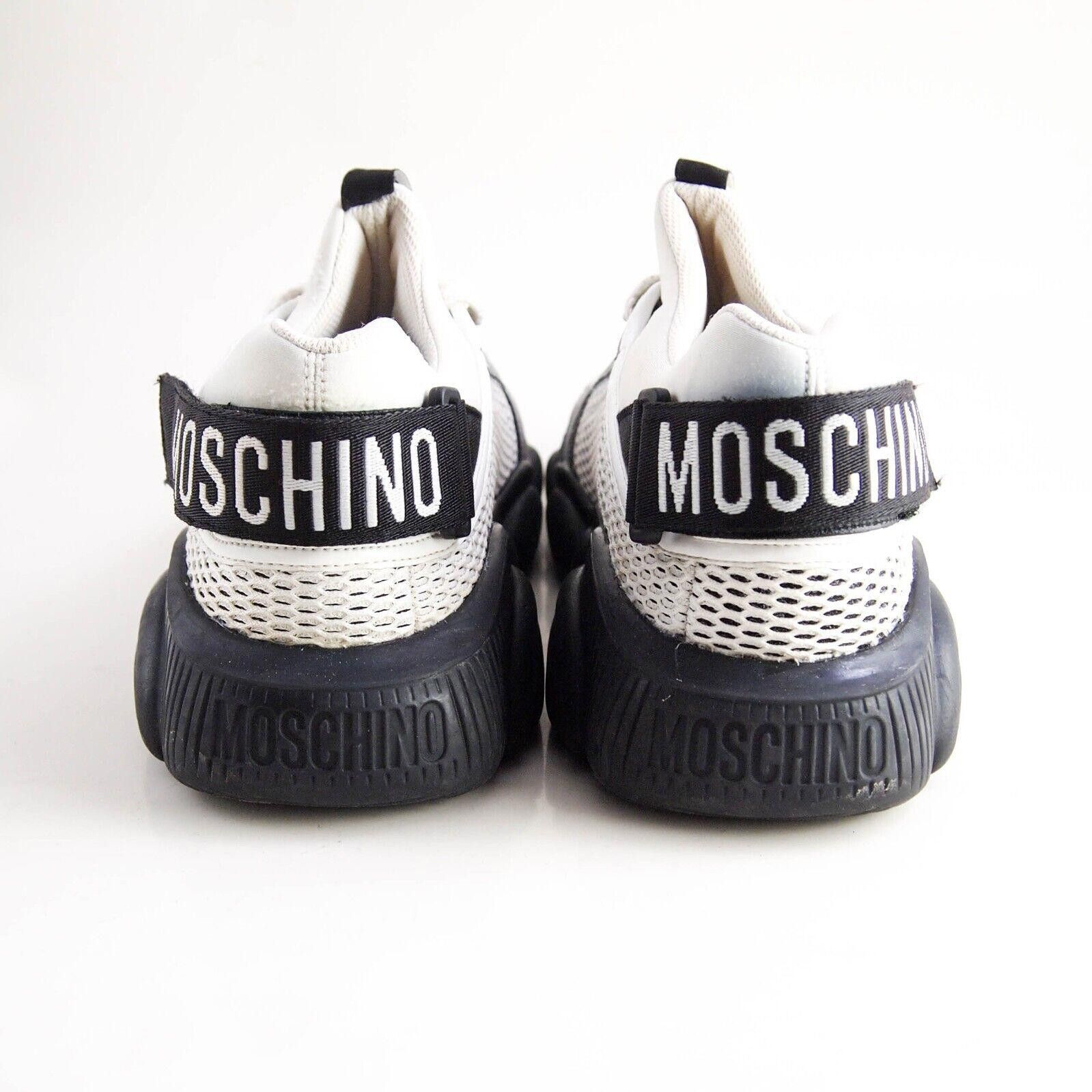 Moschino Moschino Teddy Sneakers White Leather Size US 12 EU 45 Size US 12 / EU 45 - 5 Thumbnail
