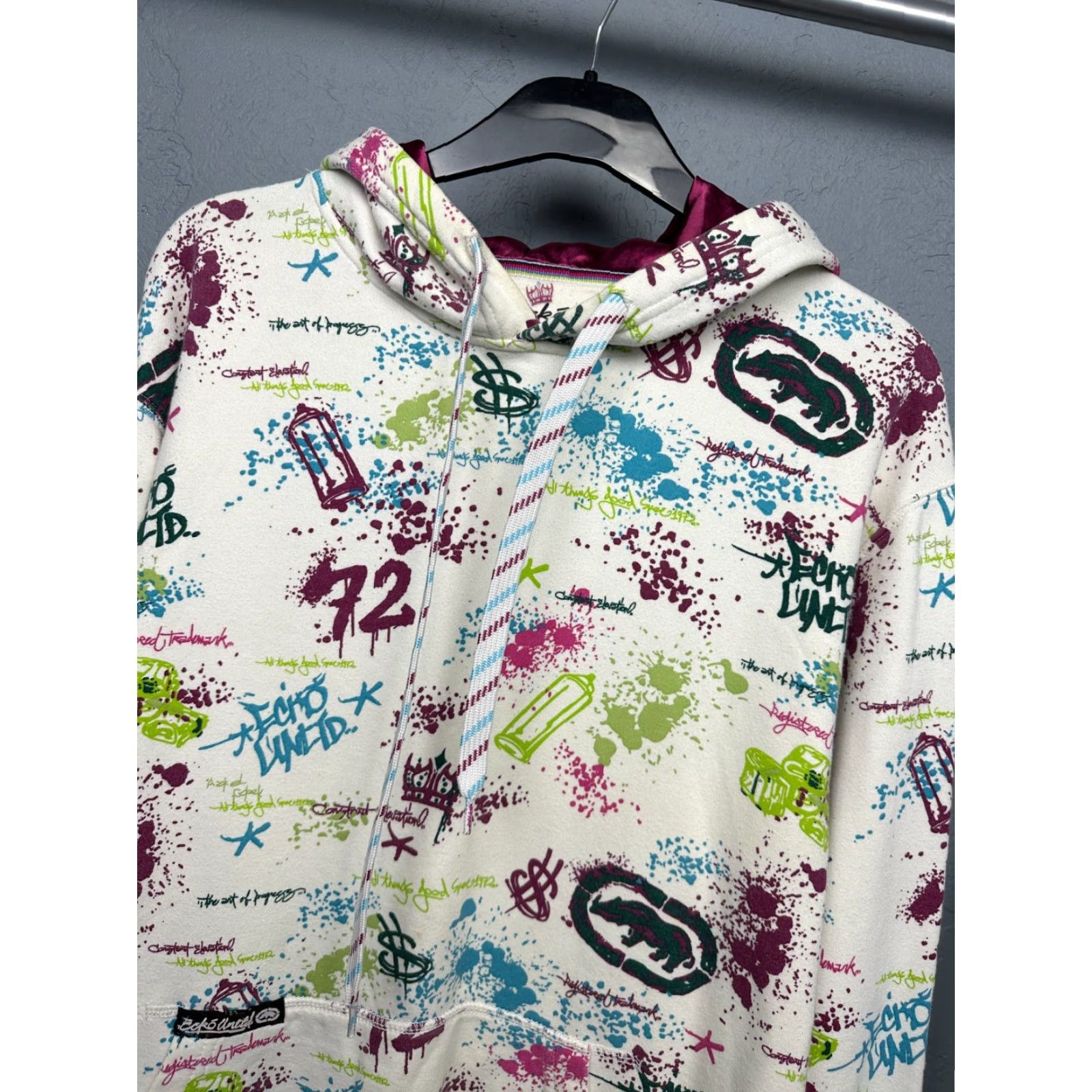 Logo 7 Ecko Unlimited Mens Overprint Logo Hoodie L Hoodie Mens Red XS? Size US L / EU 52-54 / 3 - 2 Thumbnail