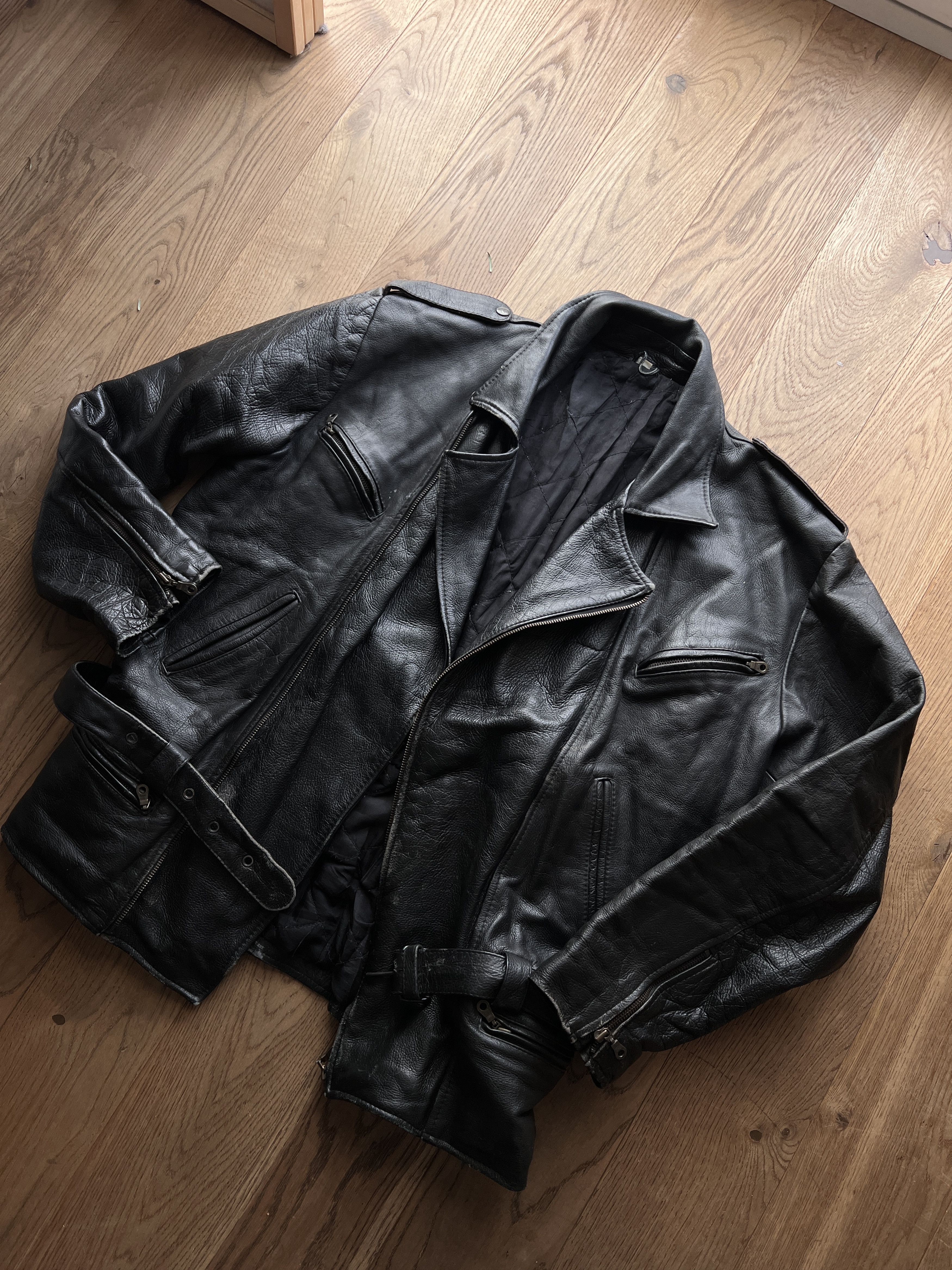 Japanese Brand Vintage 90s racing leather bomber jacket biker y2k punk rare Size US L / EU 52-54 / 3 - 13 Thumbnail