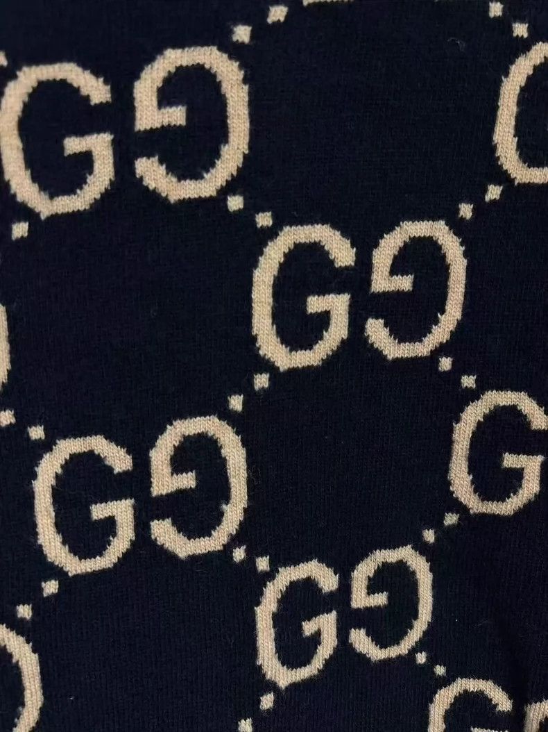 Gucci Gucci Old flower full LOGO wool cardigan sweater 2501-Nexta Size US XL / EU 56 / 4 - 3 Thumbnail