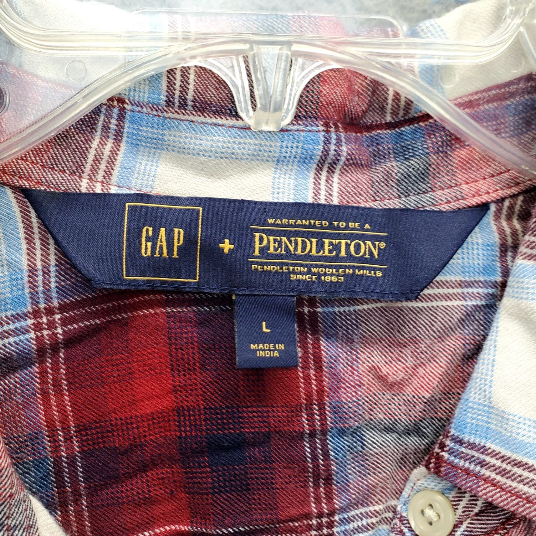 Gap Gap Pendleton Shirt Women L Multi Plaid Detail Chest Pocket Collar Button Up Size L / US 10 / IT 46 - 5 Thumbnail