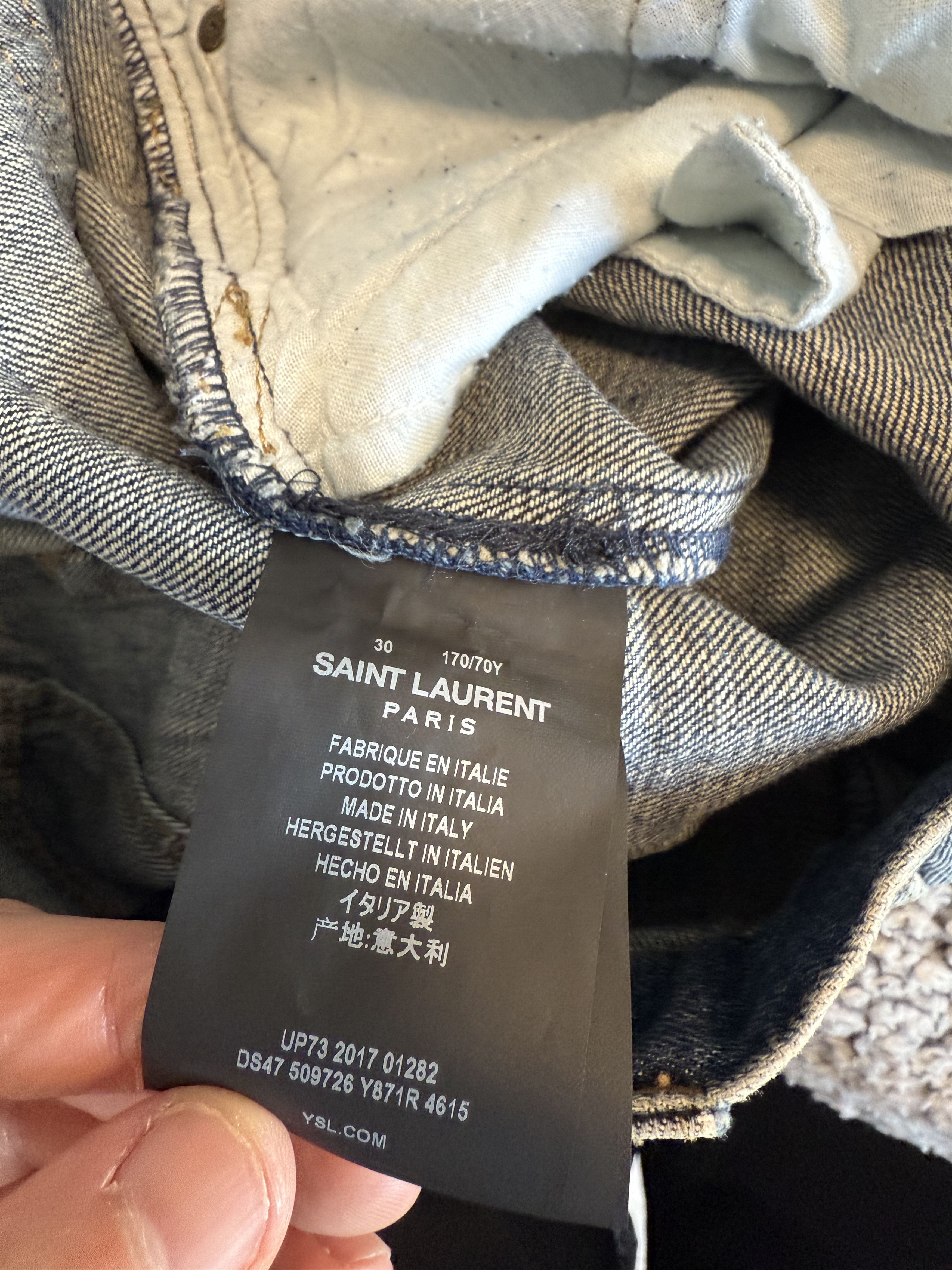 Saint Laurent Paris FW17 Saint Laurent D23 Destroyed Denim Size 30" / US 8 / IT 44 - 10 Thumbnail