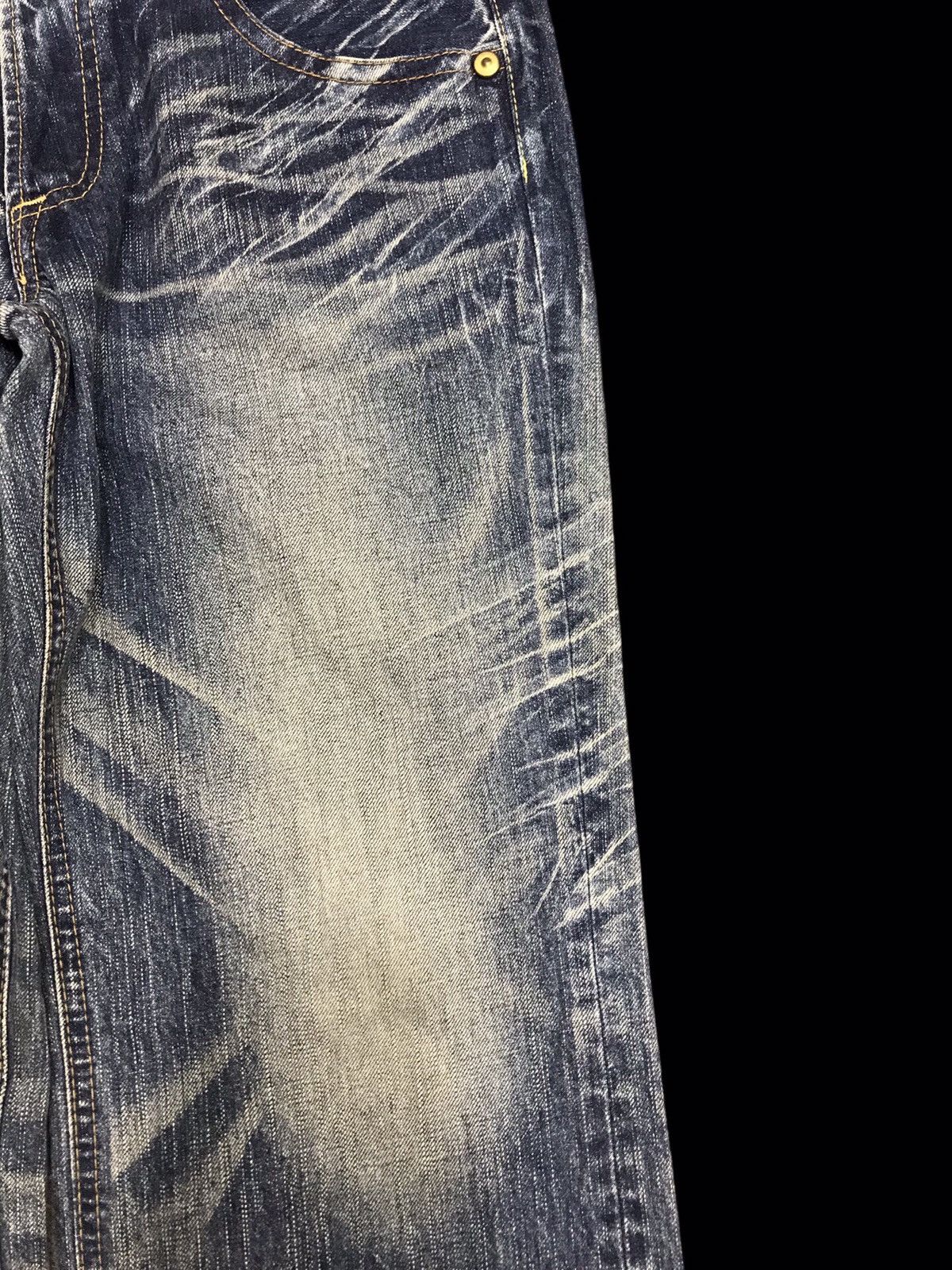 Japanese Brand 💥ARCHIVAL💥VINTAGE ET JAPAN CRAZY FADES RELAXED DENIM F392 Size US 32 / EU 48 - 9 Thumbnail