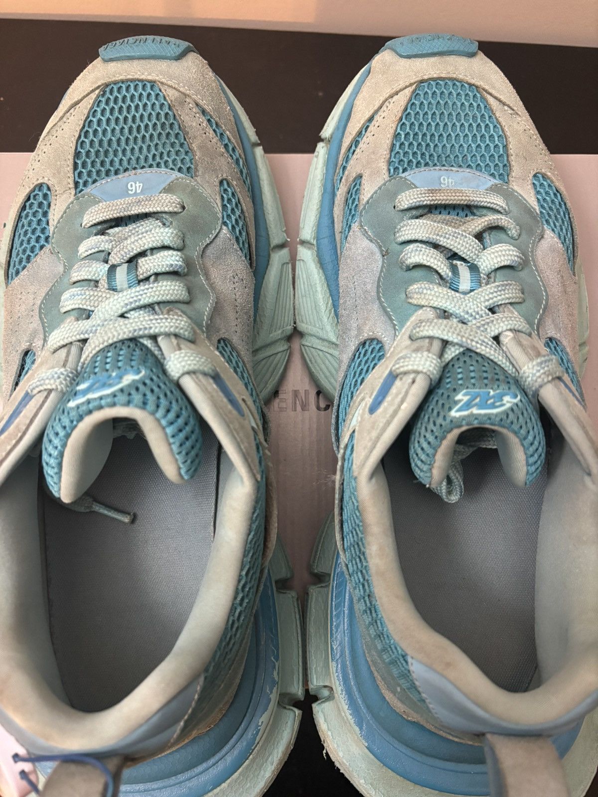 Balenciaga Balenciaga 3XL Suede Mesh Sneakers Teal Blue Size US 13 / EU 46 - 7 Thumbnail