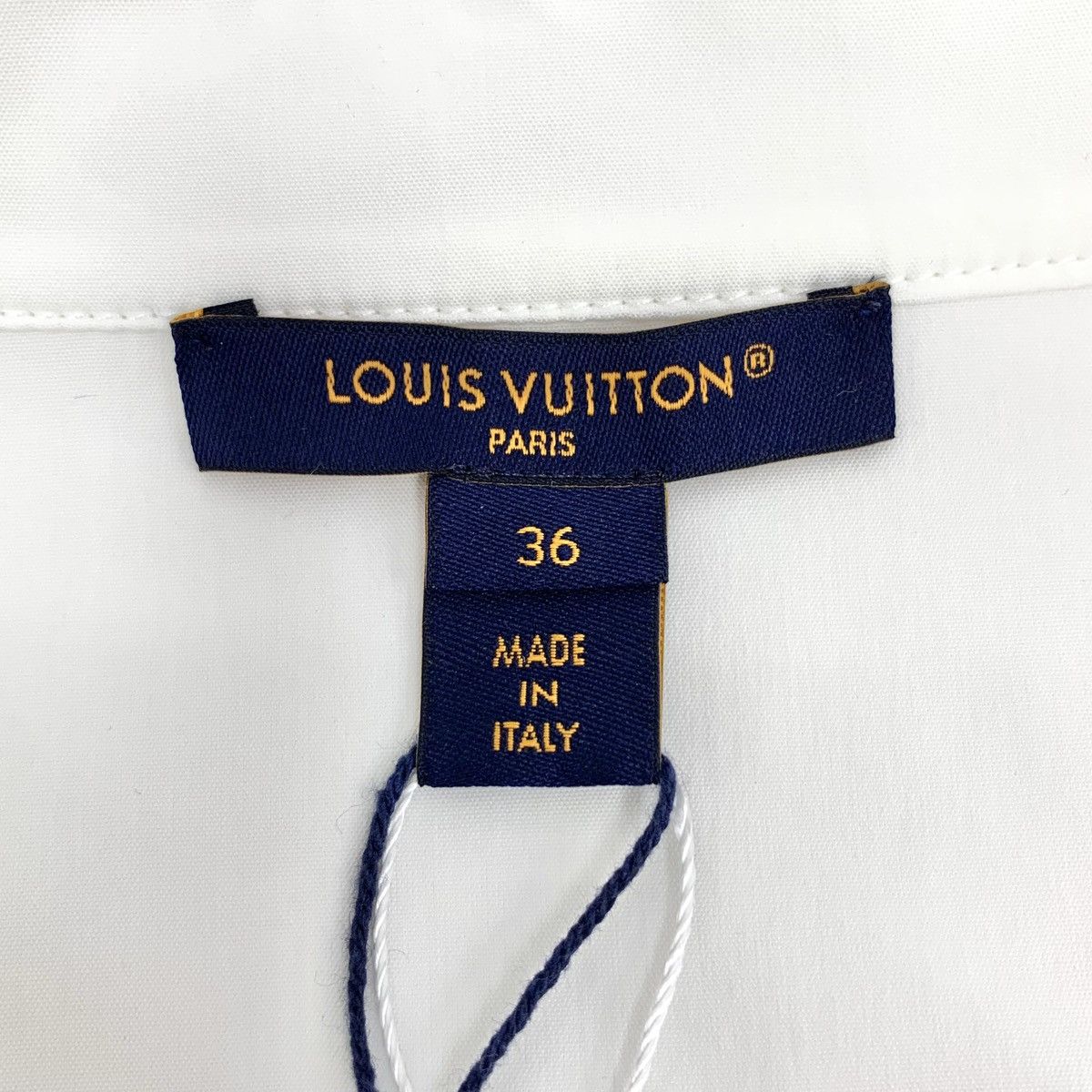 Louis Vuitton Louis Vuitton White Lapel Short Sleeve Pleated Dress K26WX Size XS / US 0-2 / IT 36-38 - 6 Thumbnail