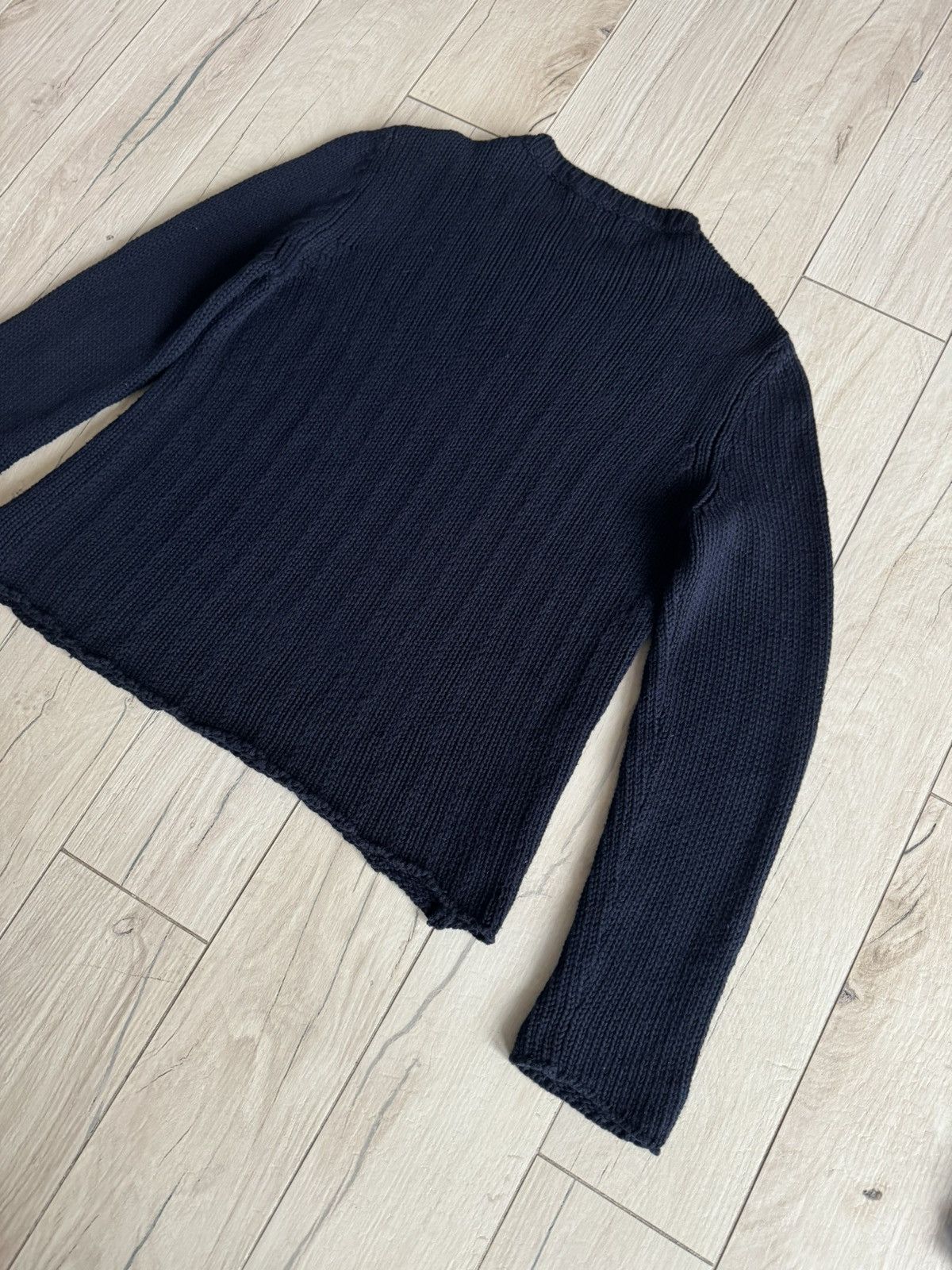 Marni Marni Dark Navy Cable Knit Wool Sweater Size US M / EU 48-50 / 2 - 5 Thumbnail