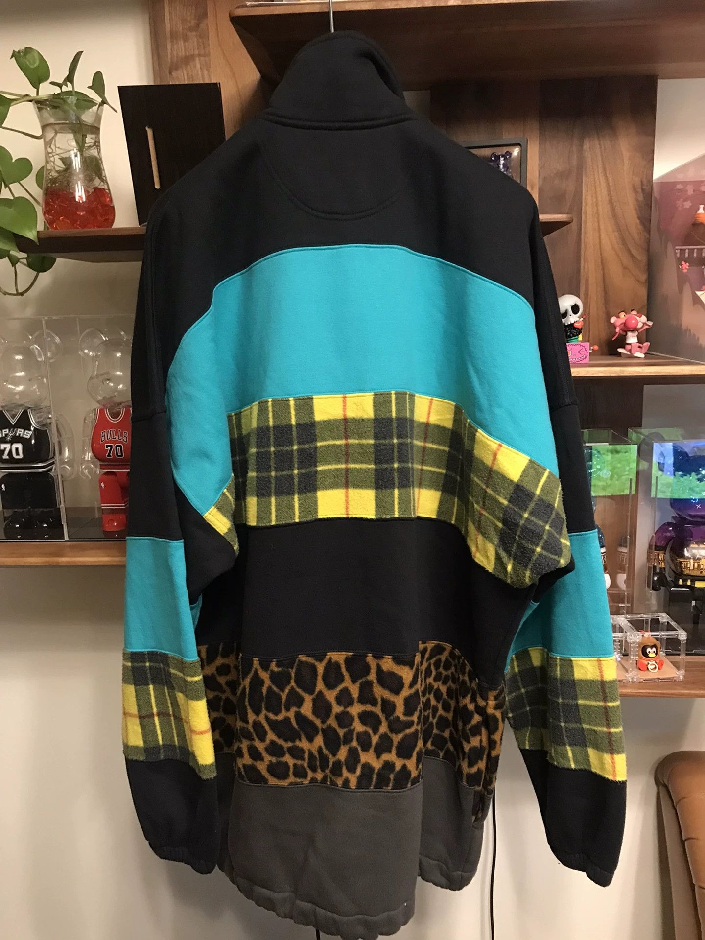 Balenciaga Balenciaga OS Fleece-Lined Half-Zip Colorblocked S Hoodie Size US S / EU 44-46 / 1 - 2 Thumbnail