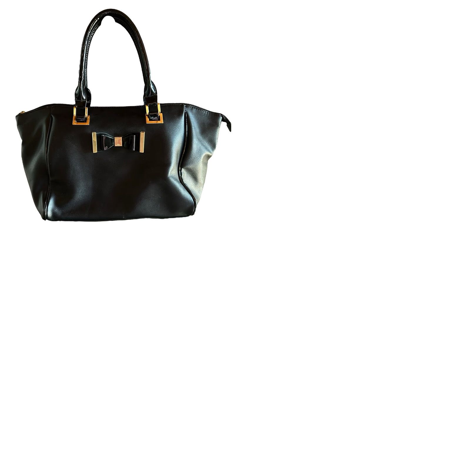 Vintage Lulu Guinness Ladies Purse Black Bow Shoulder Handbag Double Handles Bag Size ONE SIZE - 12 Thumbnail