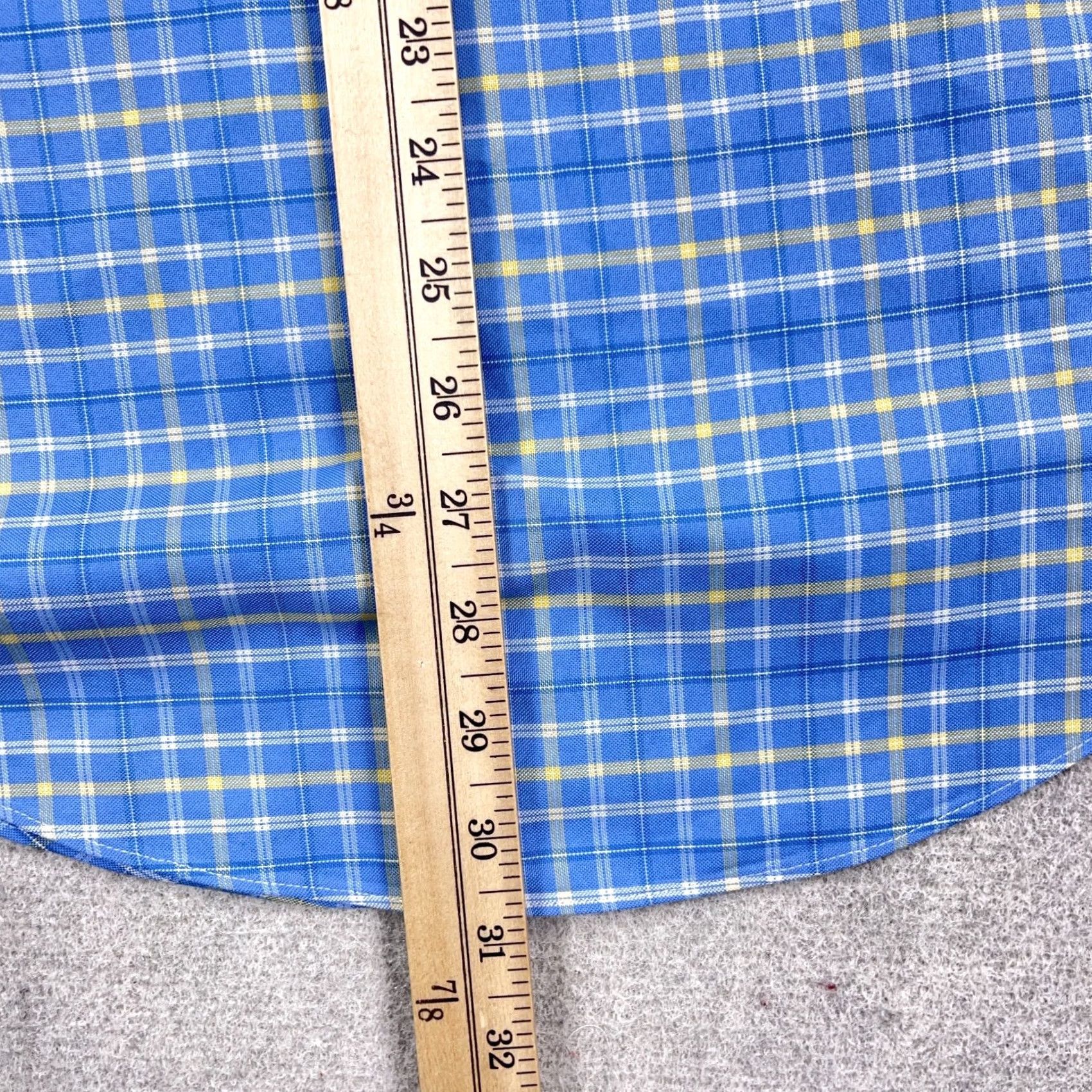 Brooks Brothers Brooks Brothers Button-Up Shirt Men L Blue Plaid OCBD Button-Front Casual Dress Shirt Size 42R - 7 Thumbnail