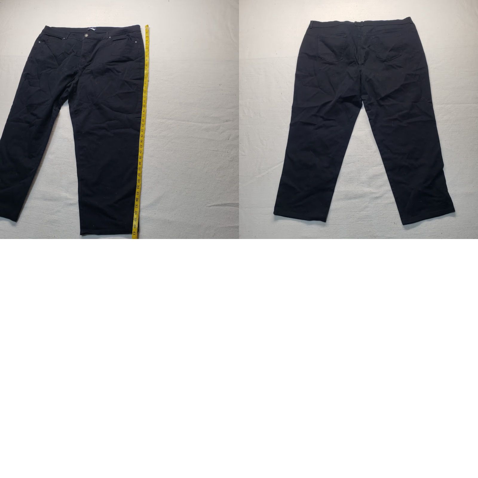 Basic Editions VINTAGE Basic Editions Women Pants Women's Straight Leg Pants 26W Black Cotton Casual Business Size 26" / US 2 / IT 38 - 8 Thumbnail
