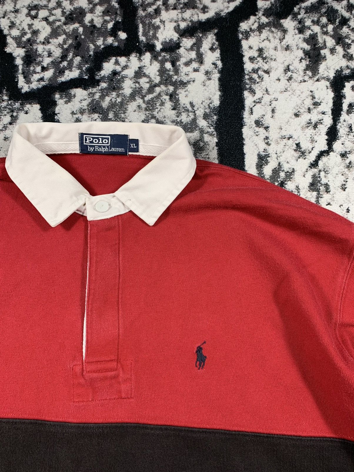 Polo Ralph Lauren × Vintage Vintage Ralph Lauren Polo Rugby Longsleeve Tshirt 90’s Pony Size US XXL / EU 58 / 5 - 5 Thumbnail