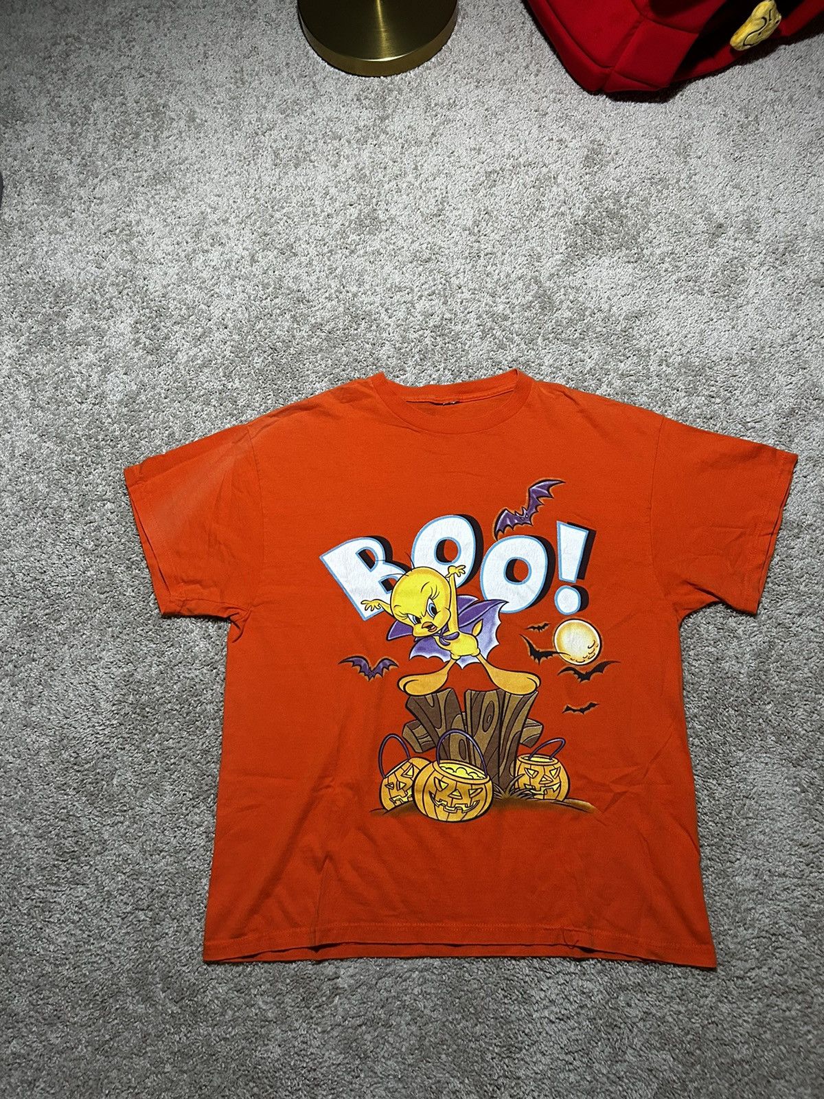 Warner Bros Vintage 90s Spooky Tweety Looney Tunes Halloween tee Size US XL / EU 56 / 4 - 2 Thumbnail