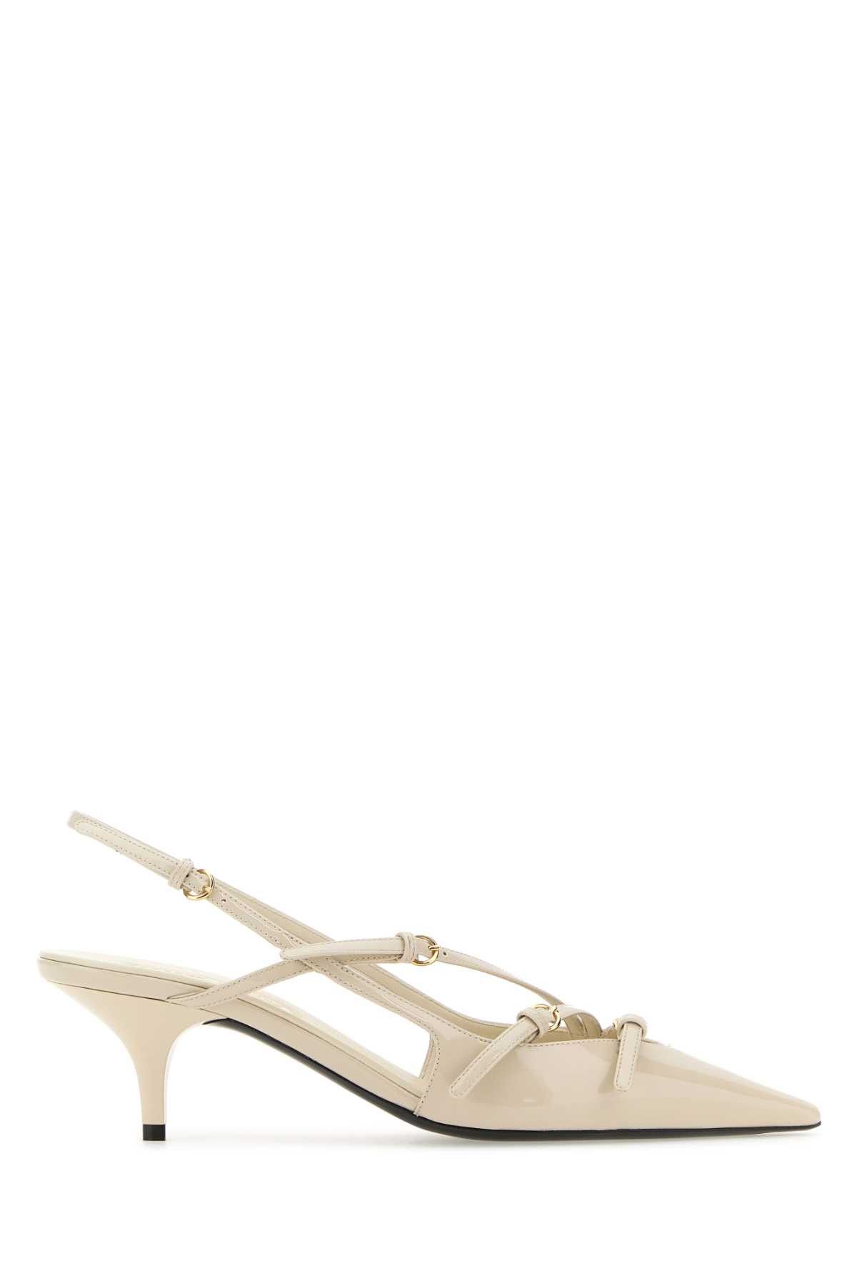 image of Miu Miu Ivory Leather Pumps Shoes in White, Women's (Size 11)