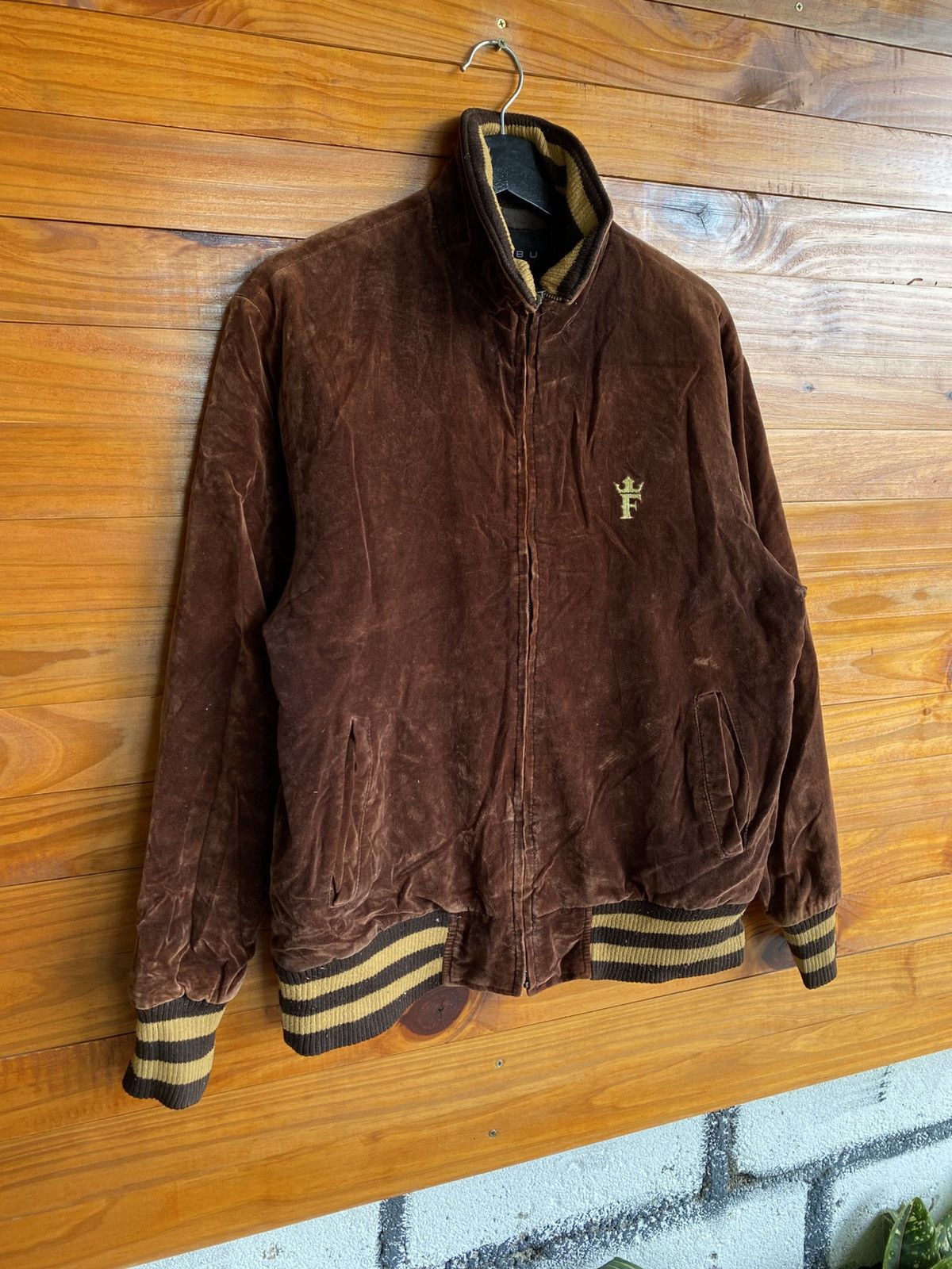 Fubu Vintage FUBU Brown Velvet Bomber Jacket – 90s Hip Hop Size US M / EU 48-50 / 2 - 5 Thumbnail