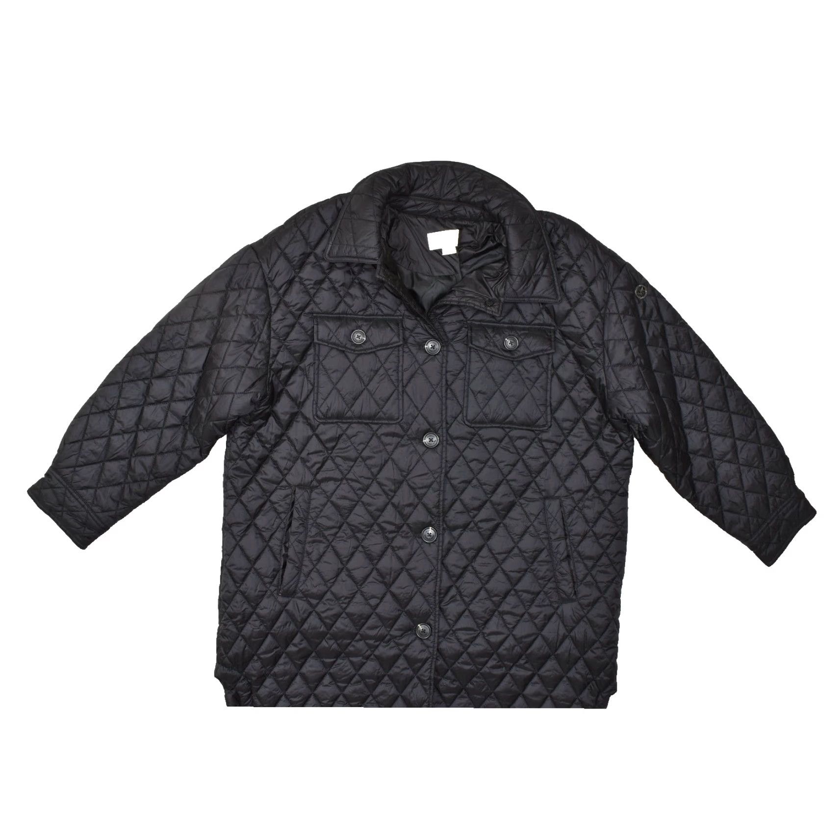 Michael Kors Michael Kors Quilted Shacket Jacket Women's Black Regular Size L Size L / US 10 / IT 46 - 2 Thumbnail