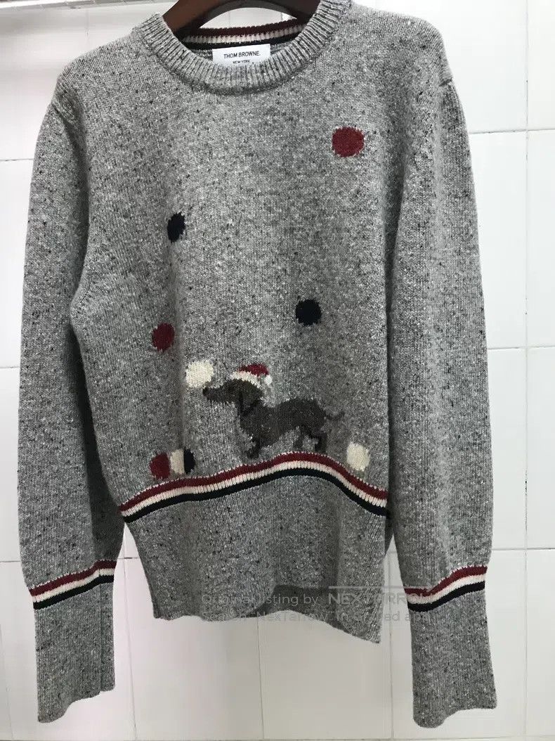 Thom Browne Thom Browne Christmas Dog Sweater Size US L / EU 52-54 / 3 - 1 Thumbnail