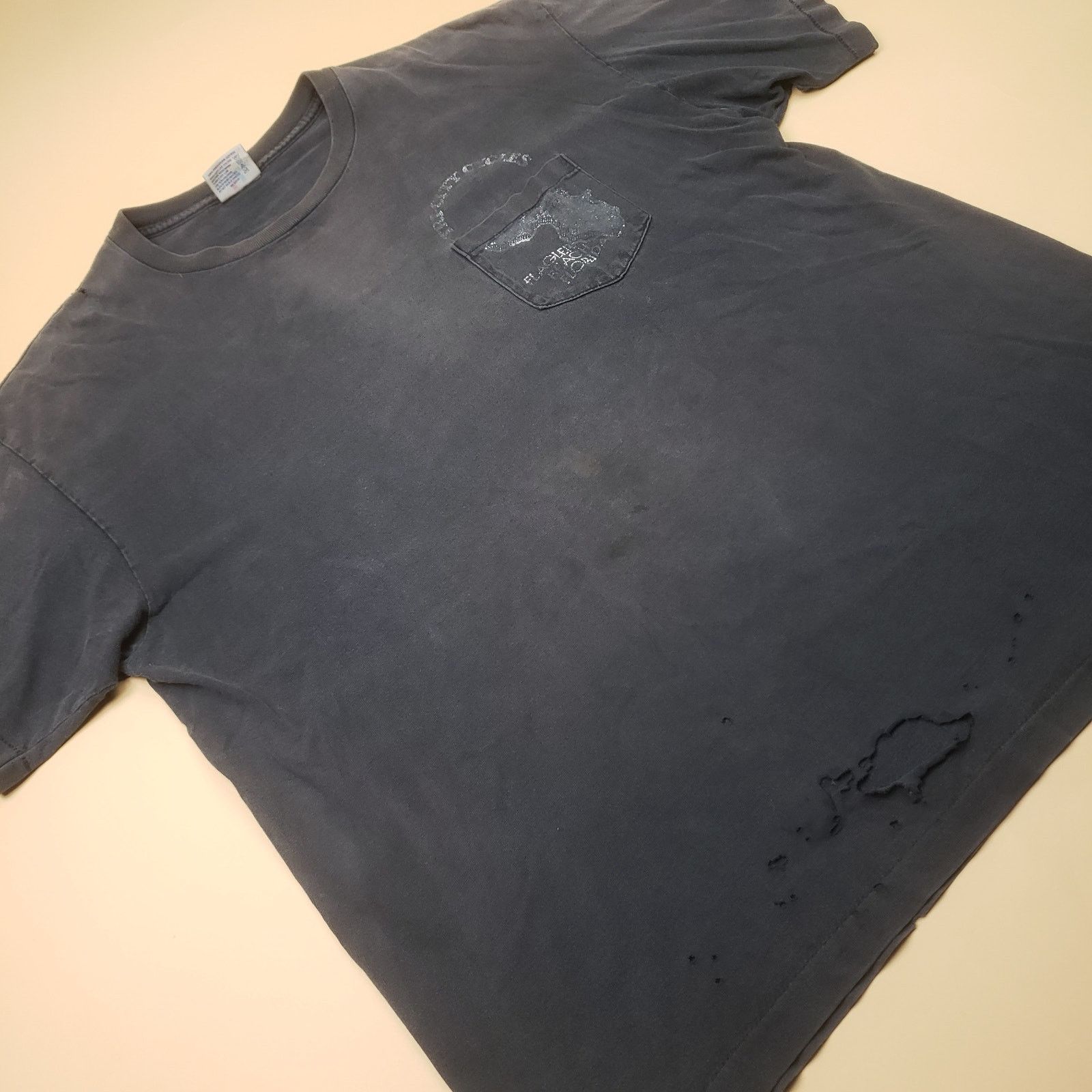 Vintage 1999 Bike Week Distressed T Shirt Bald Eagle Holes Nat Fade Size US XL / EU 56 / 4 - 5 Thumbnail