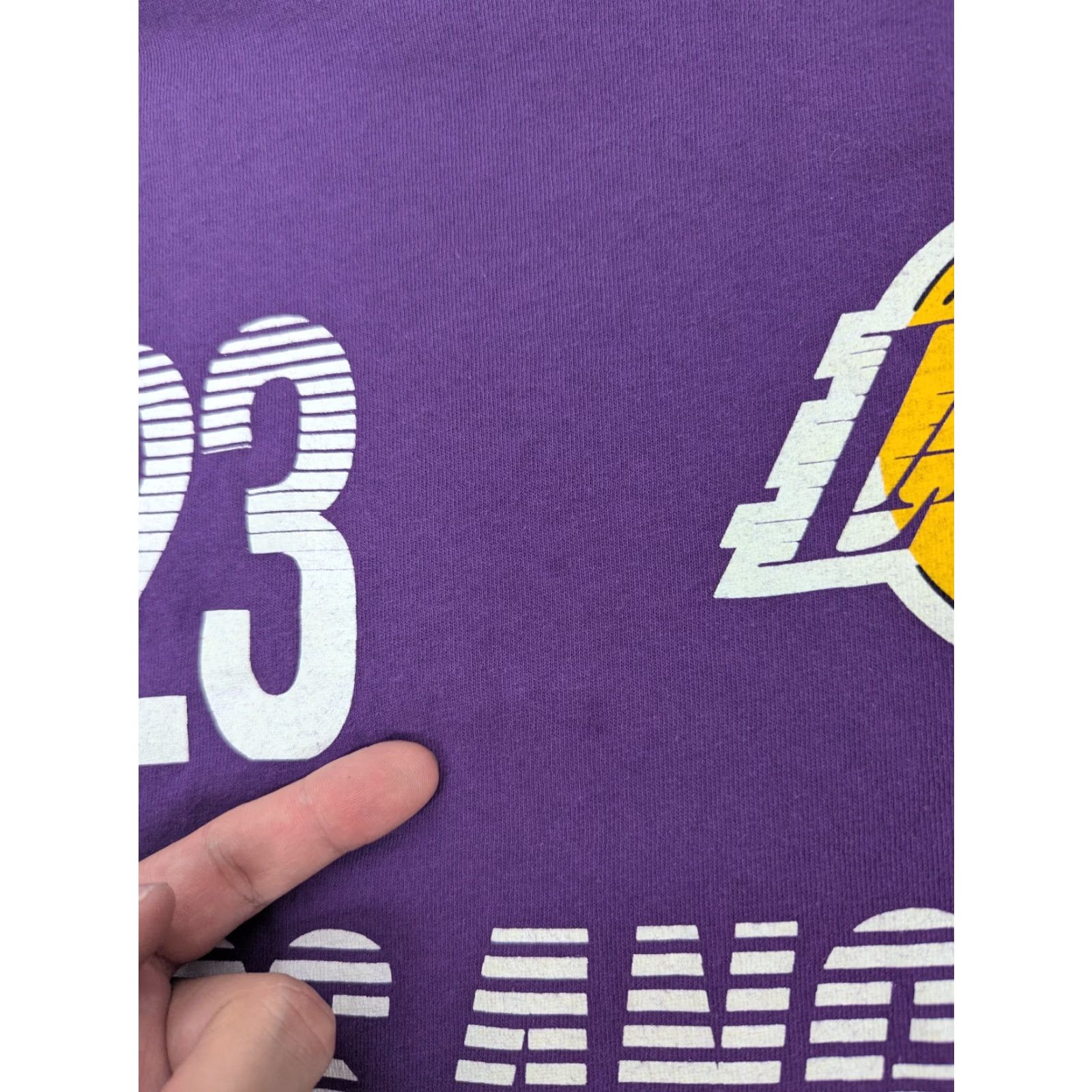 Delta Lakers LeBron James #23 Purple Short Sleeve T-shirt Men's Large Shirt Size US XL / EU 56 / 4 - 3 Thumbnail