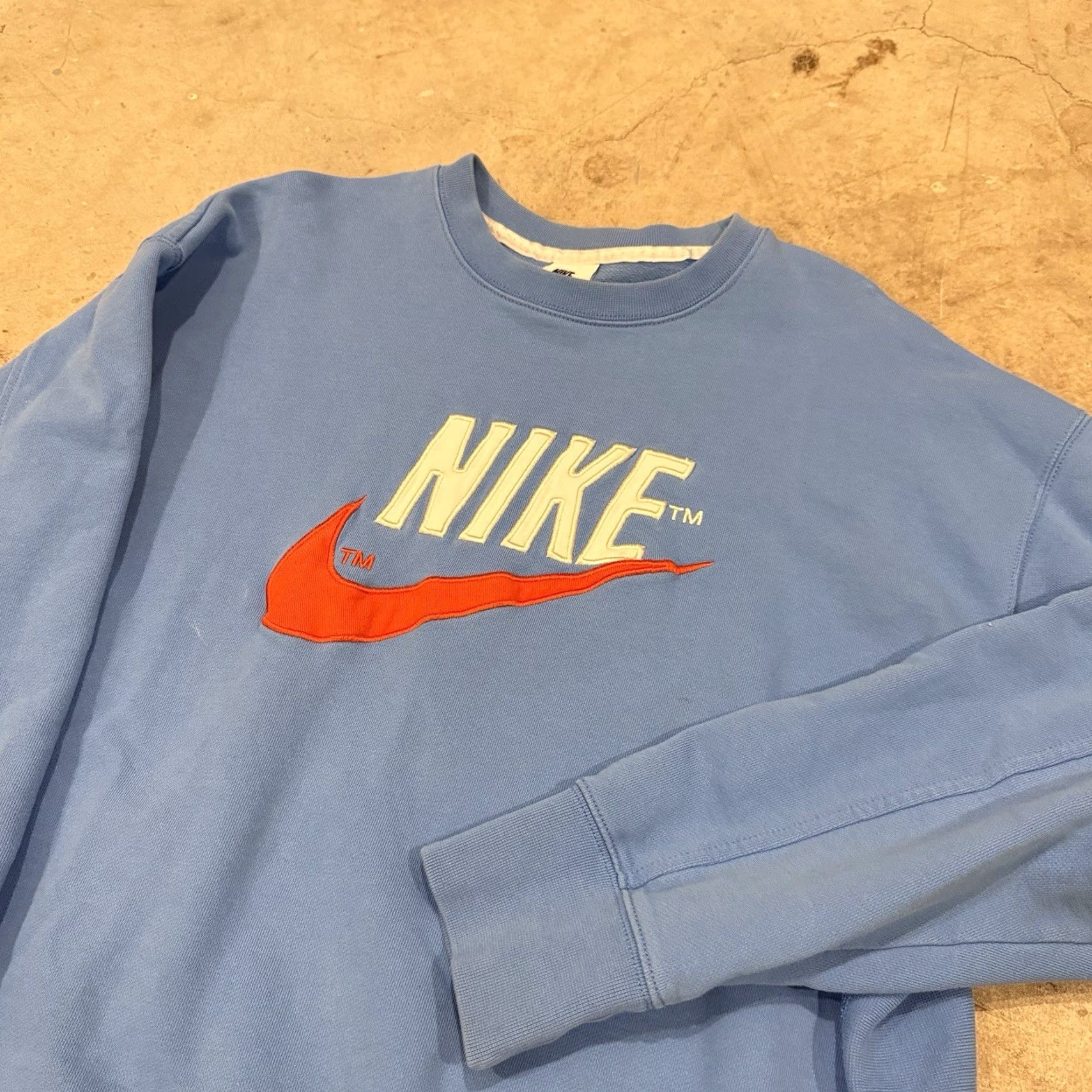 Nike Nike Sportswear Sweatshirt Crew Mens Large French Terry Blue DO8891-412 Retro Logo Size US L / EU 52-54 / 3 - 2 Thumbnail