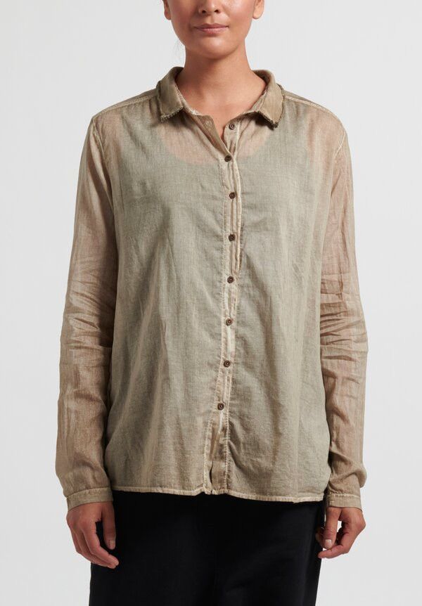 Rundholz Rundholz Avantgarde Button Front Shirt In Walnut Cloud Brown Size S / US 4 / IT 40 - 3 Thumbnail