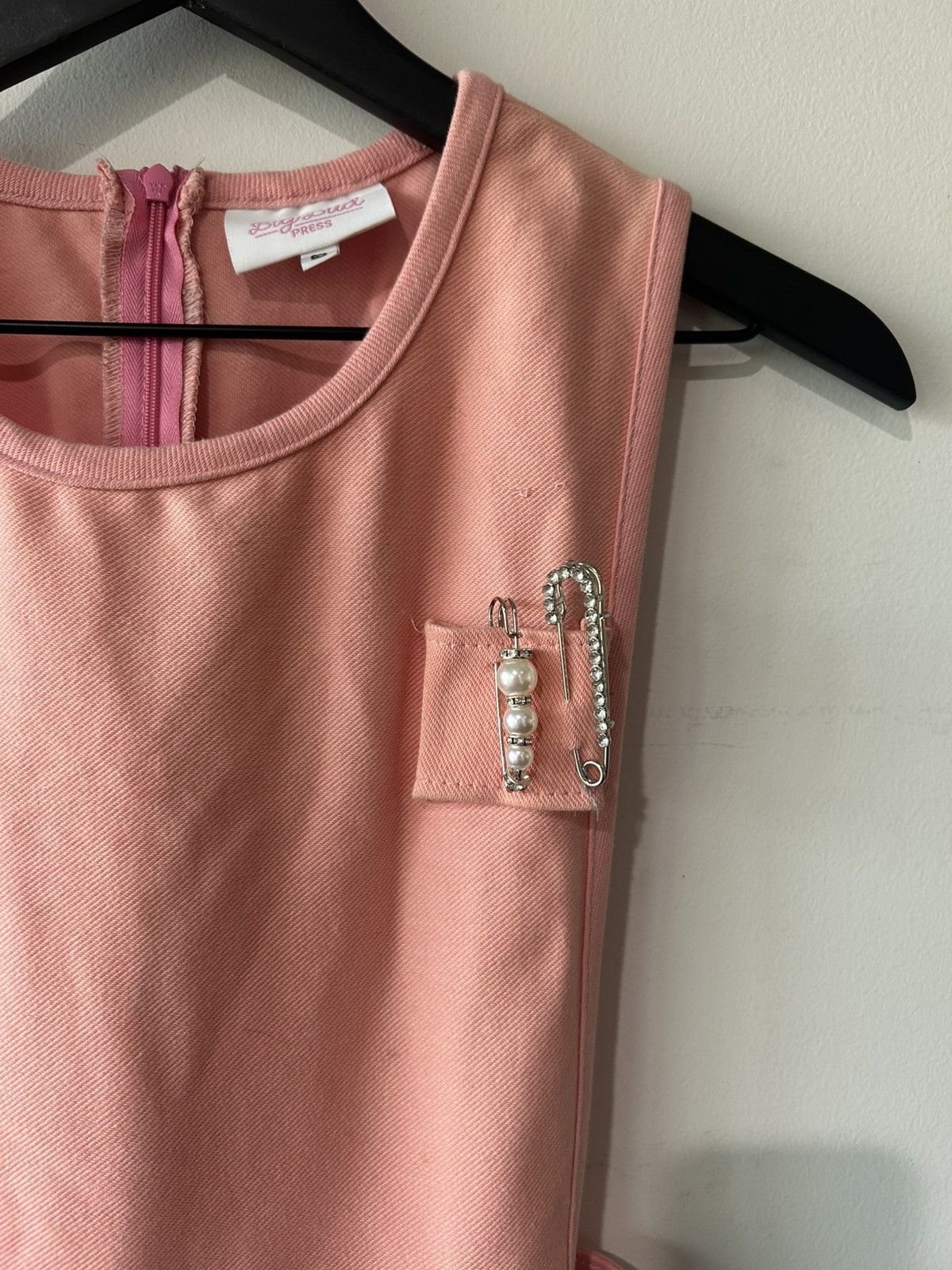 Big Bud Press × Vintage BIG BUD PRESS | Pink Jumper Dress | Size Small Size S / US 4 / IT 40 - 4 Thumbnail