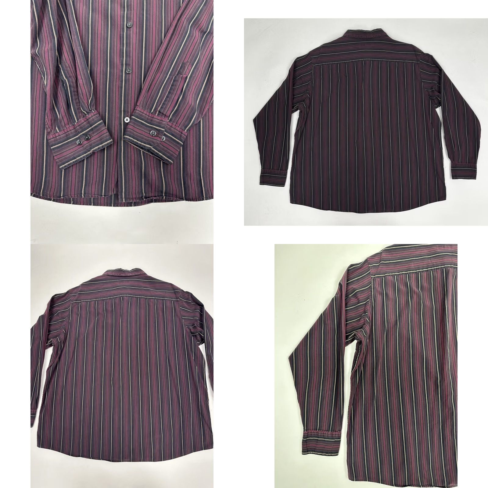 Vintage Concepts by Claiborne Shirt Men's 2XL Long Sleeve Striped Button Up Size US XXL / EU 58 / 5 - 8 Thumbnail