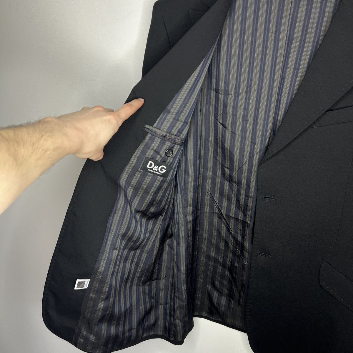 Dolce & Gabbana DOLCE & GABBANA black wool blazer jacket 40 US / 54 EU Size 40R - 10 Thumbnail