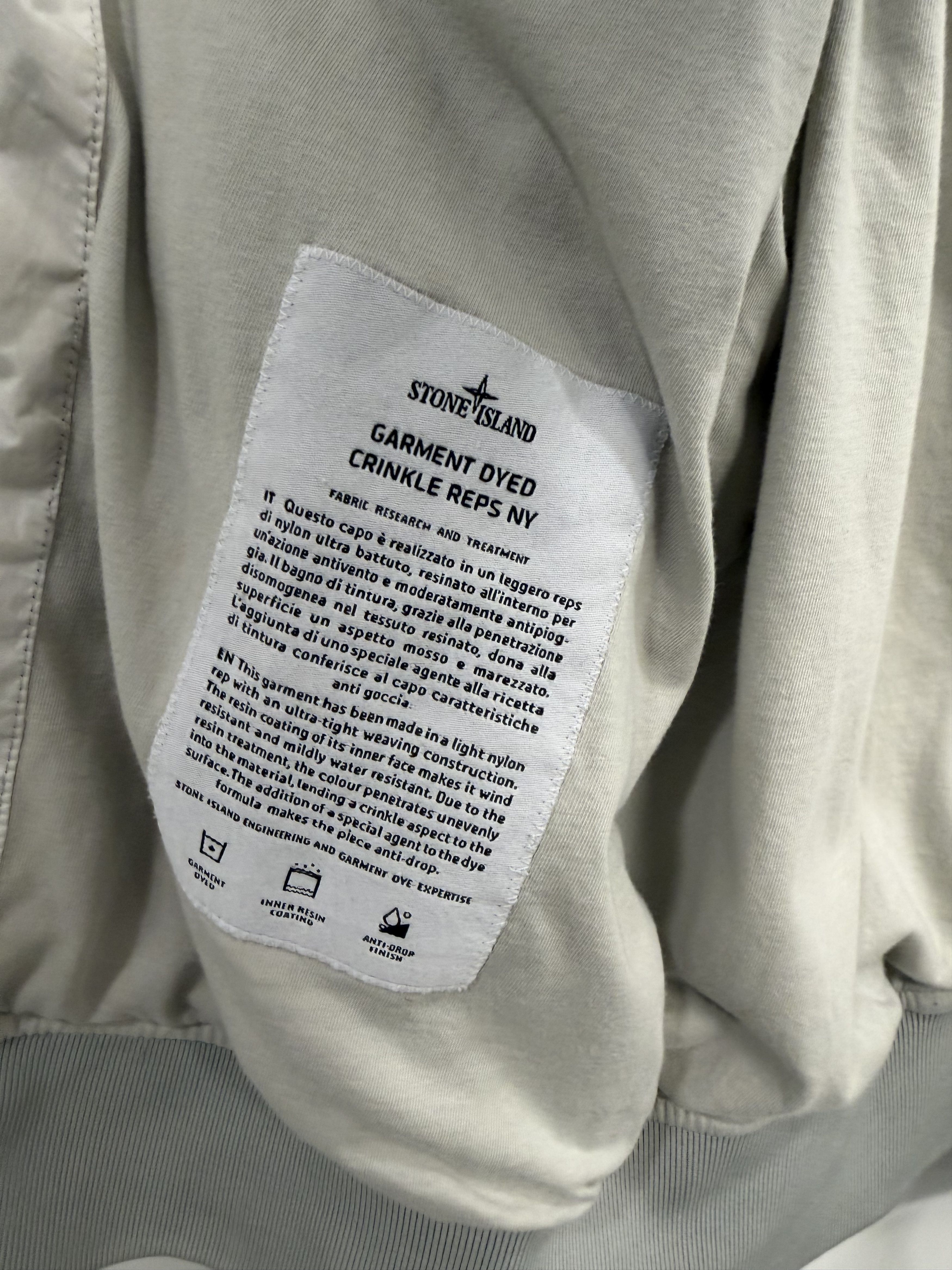 Stone Island Light Grey Nylon Bomber with Hidden Hood Size US M / EU 48-50 / 2 - 7 Thumbnail