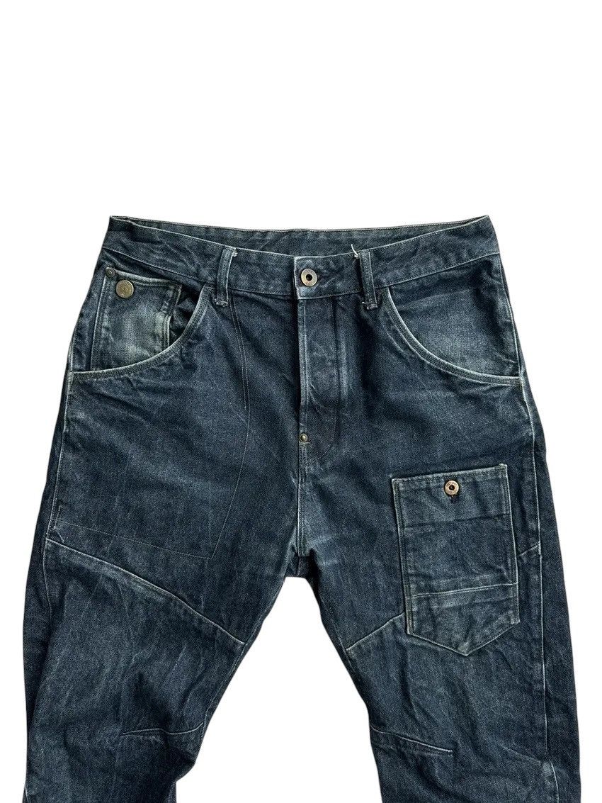 G-Star × Vintage Vintage G Star Raw Alcatraz 3D Tapered BuckleBack Jeans Size US 33 - 11 Thumbnail