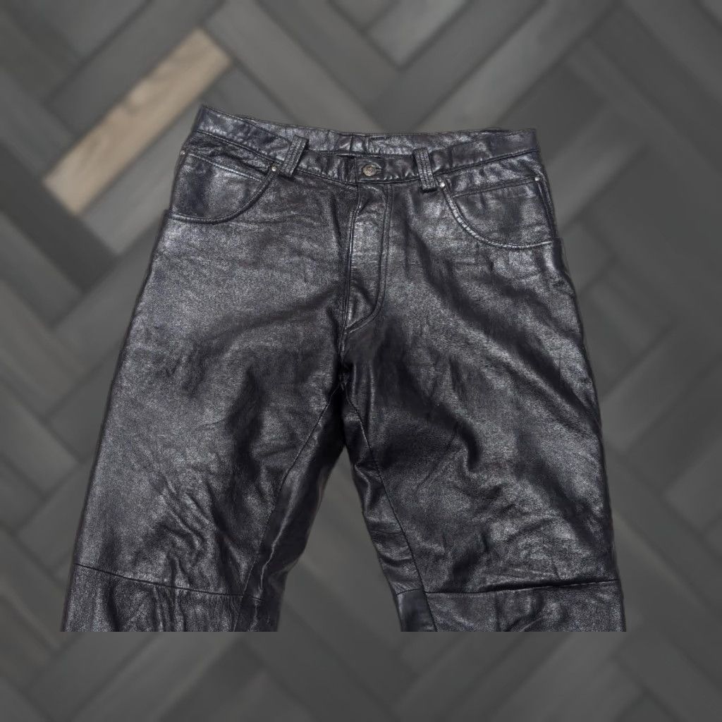 Vintage VINTAGE Wilsons Leather Pants 36x32 Black 1990s Y2K Cargo Jeans Motorcycle Relaxed Straight Mens Pants Leather Cargo Pocket Jeans Size US 36 / EU 52 - 1 Thumbnail