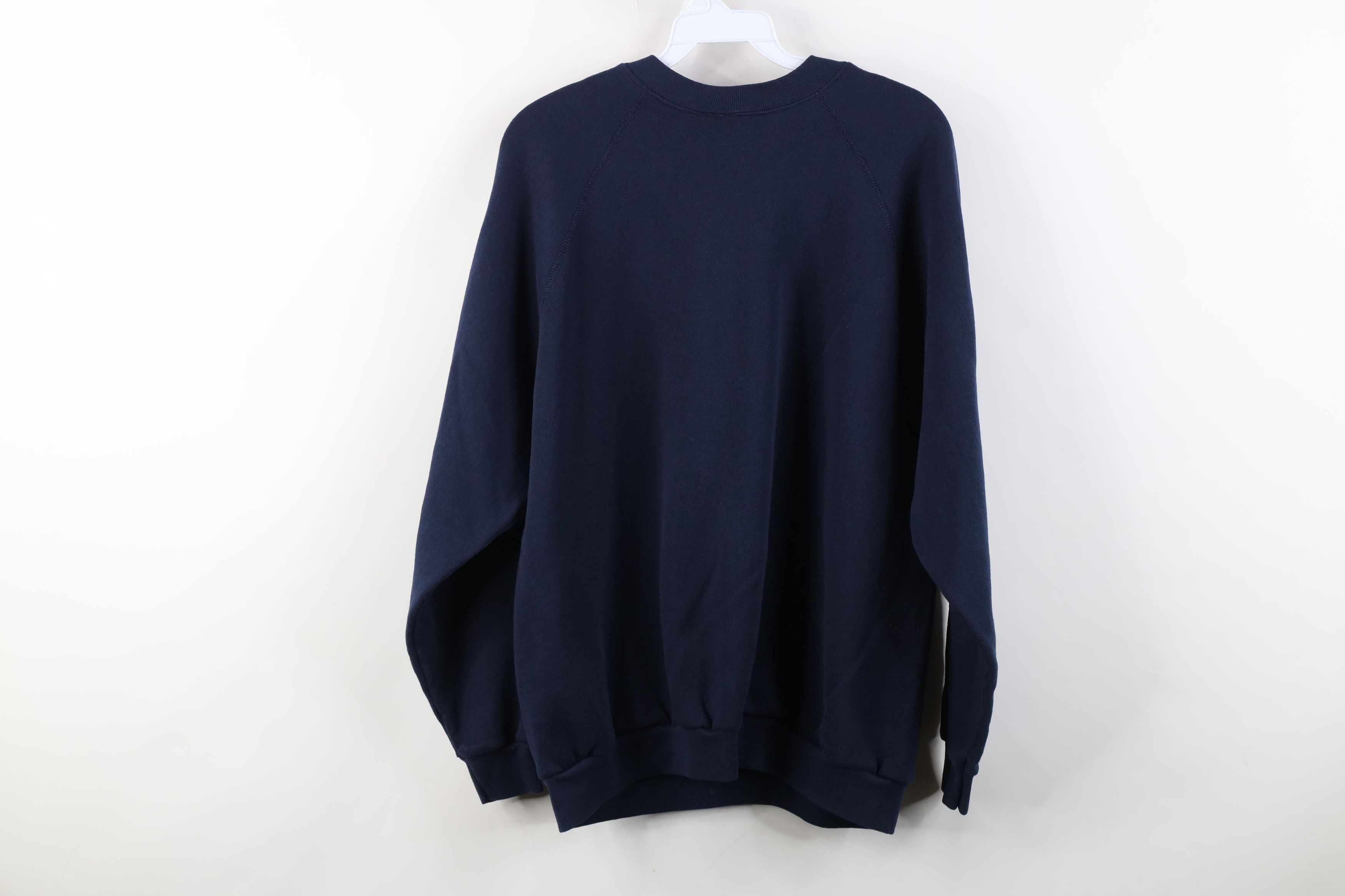 Vintage Vintage 90s Streetwear Raglan Crewneck Sweatshirt Blue USA Size XL / US 12-14 / IT 48-50 - 10 Thumbnail