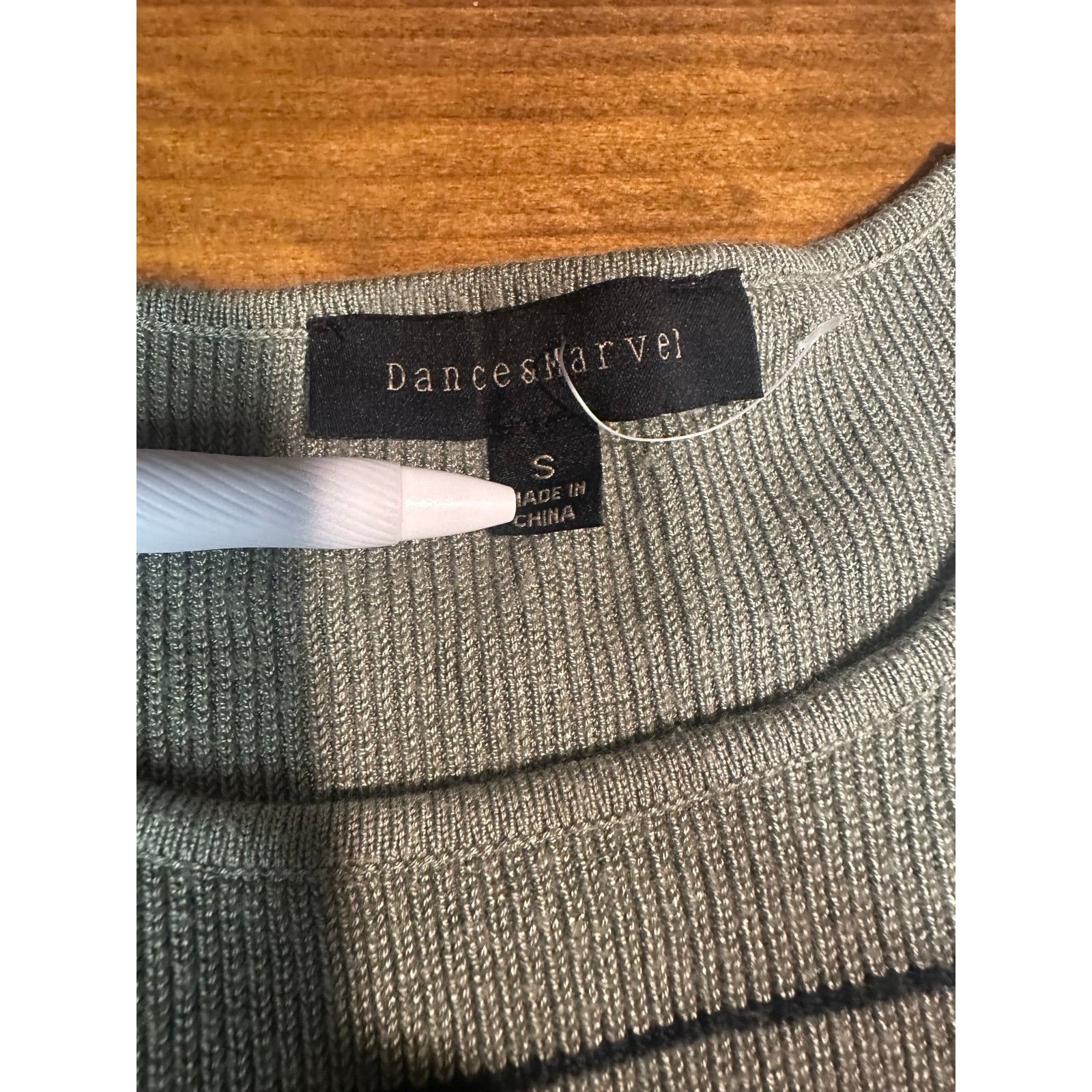 DANCER Dance & Marvel Green Ribbed Wrap Tie Sweater Size Small#0110 Size S / US 4 / IT 40 - 2 Thumbnail